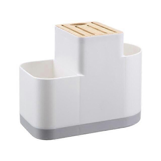 Multifunction Utensil Holder Knife Block PS Cutlery Flatware Drainer Storage Box Holders