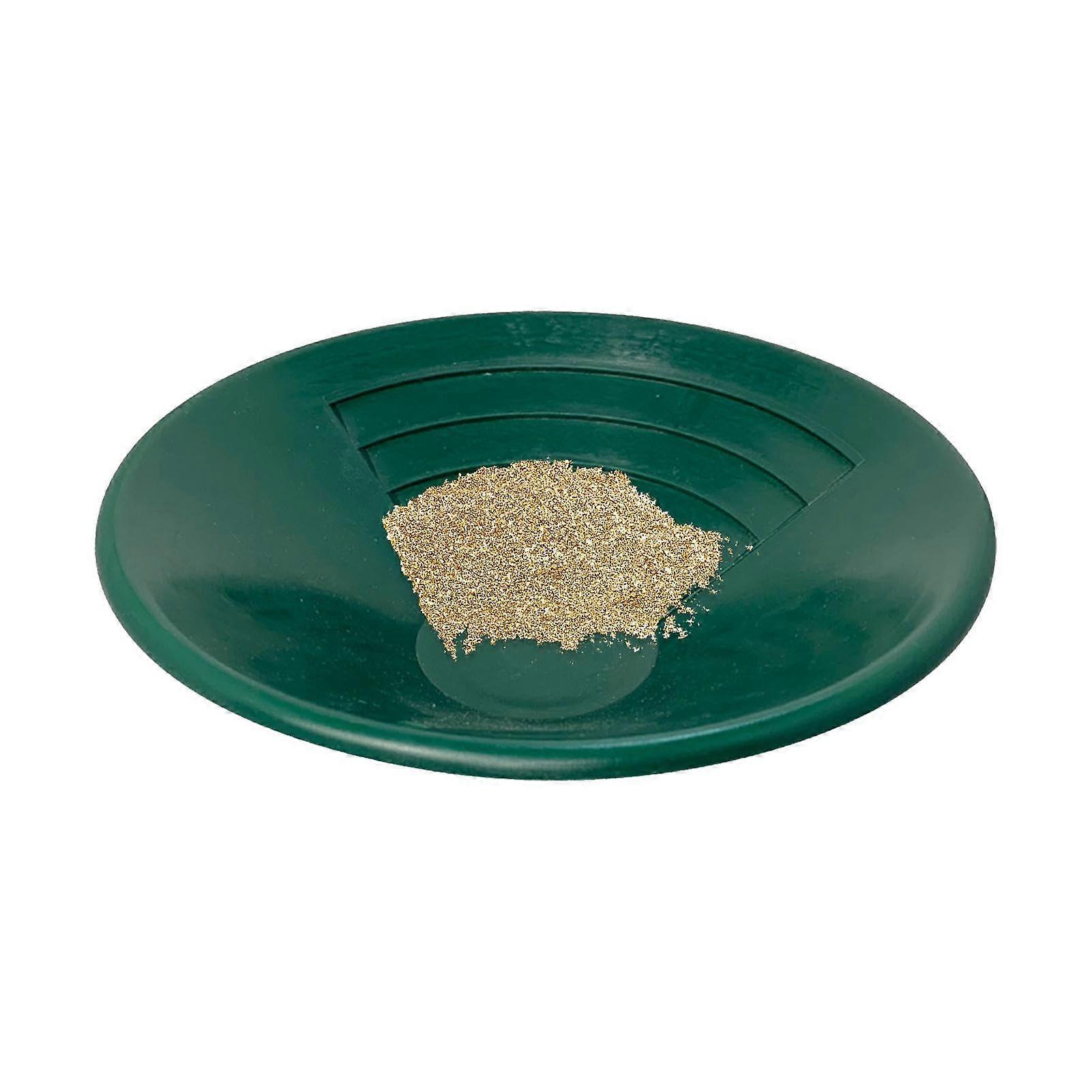 Gold Pan Green Sieve Tray Portable Gold Prospecting Tool With Shallow Groove Structure For Mining