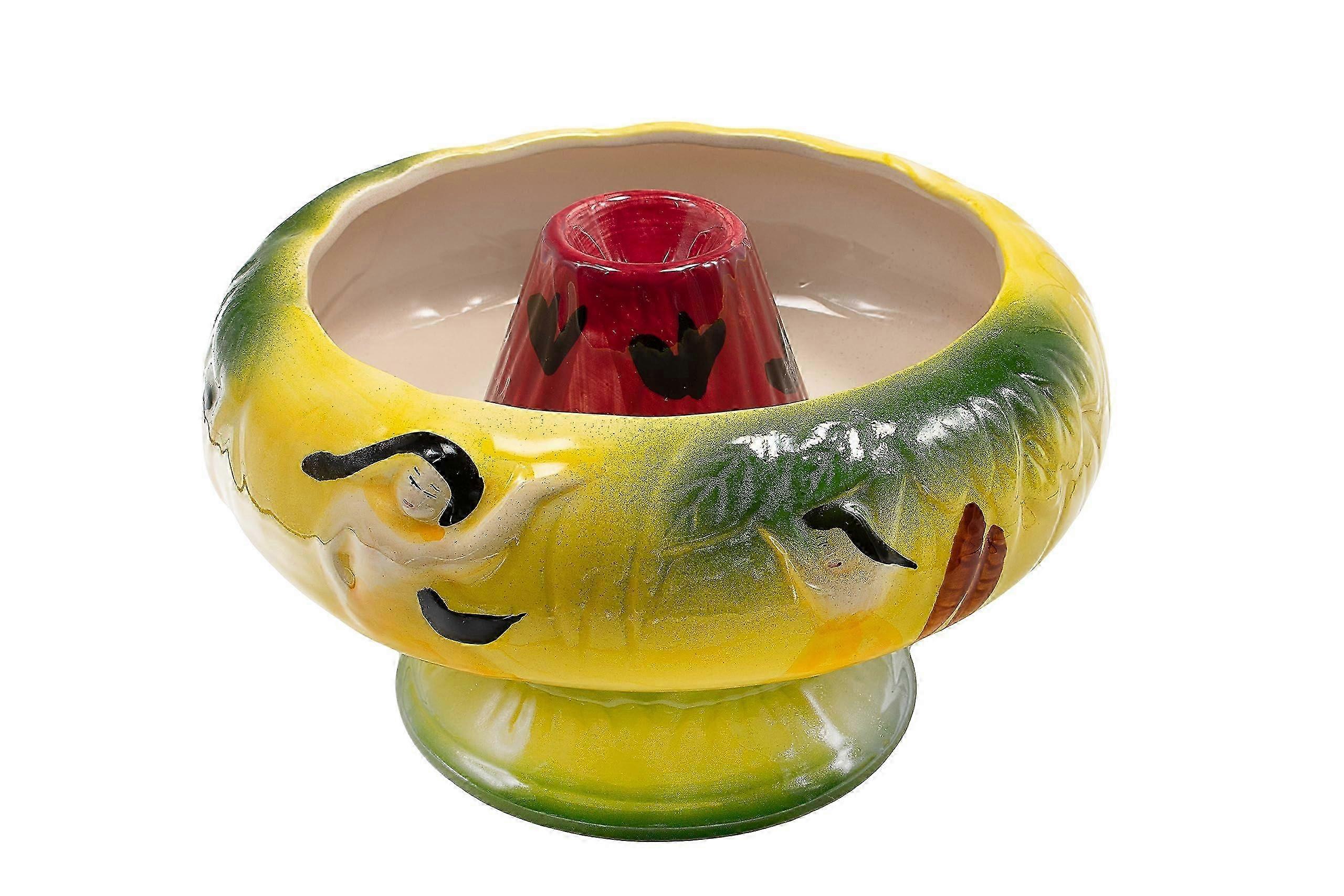 Ceramic Tiki Bowl for Tropical Drinks and Cocktails 32oz