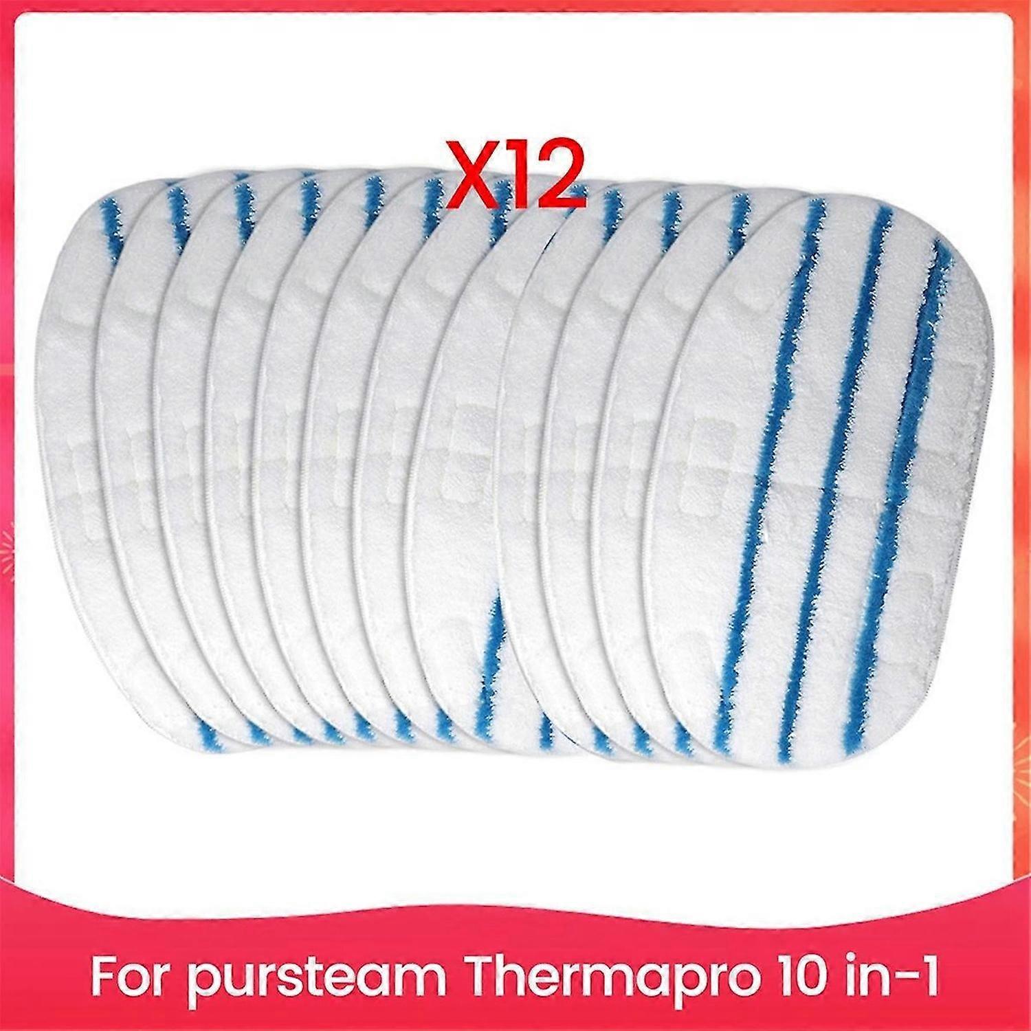 For PurSteam ThermaPro 10-in-1 Steam Mop Reusable Steamer Mop Pads