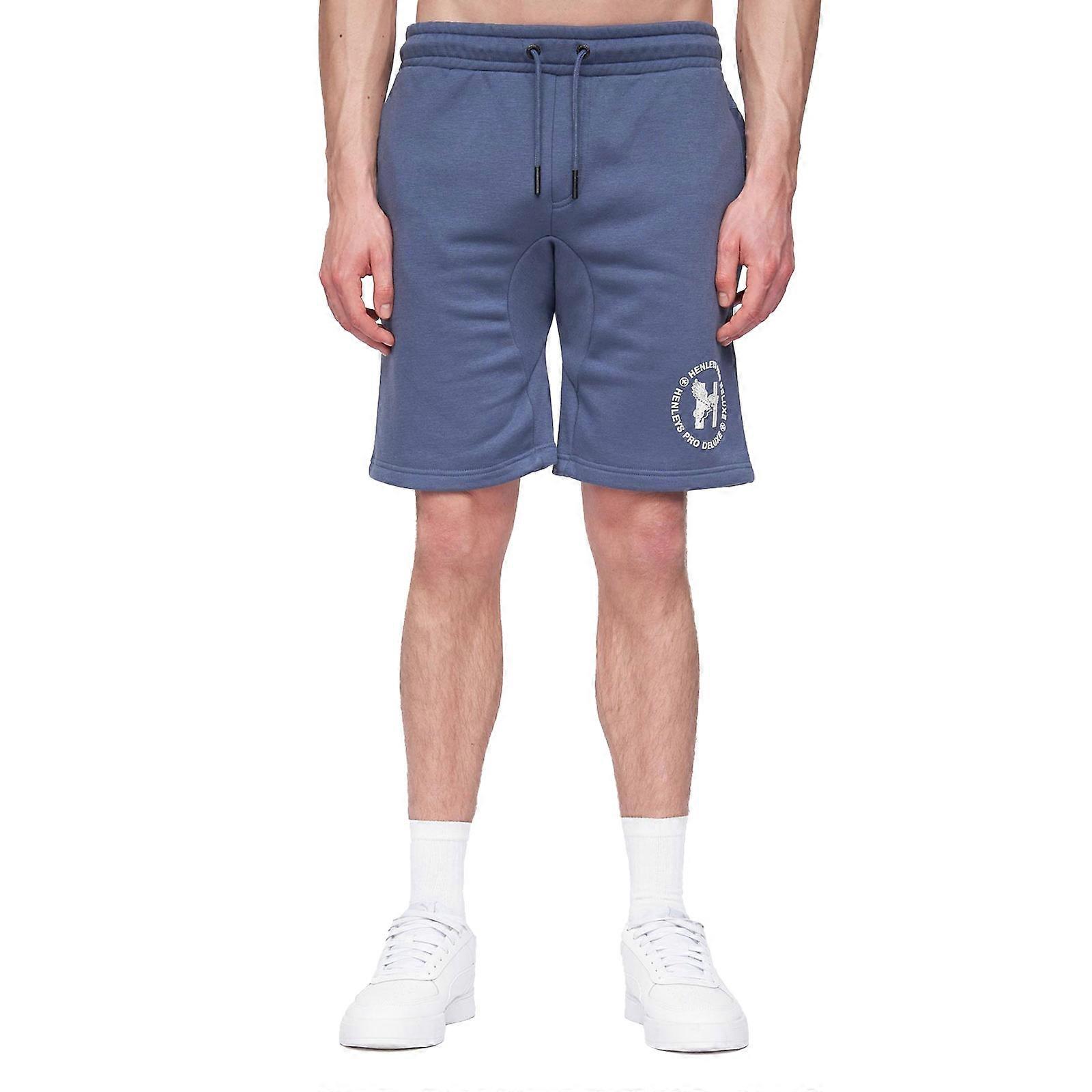 Henleys Metafone Jog Shorts Deep Blue