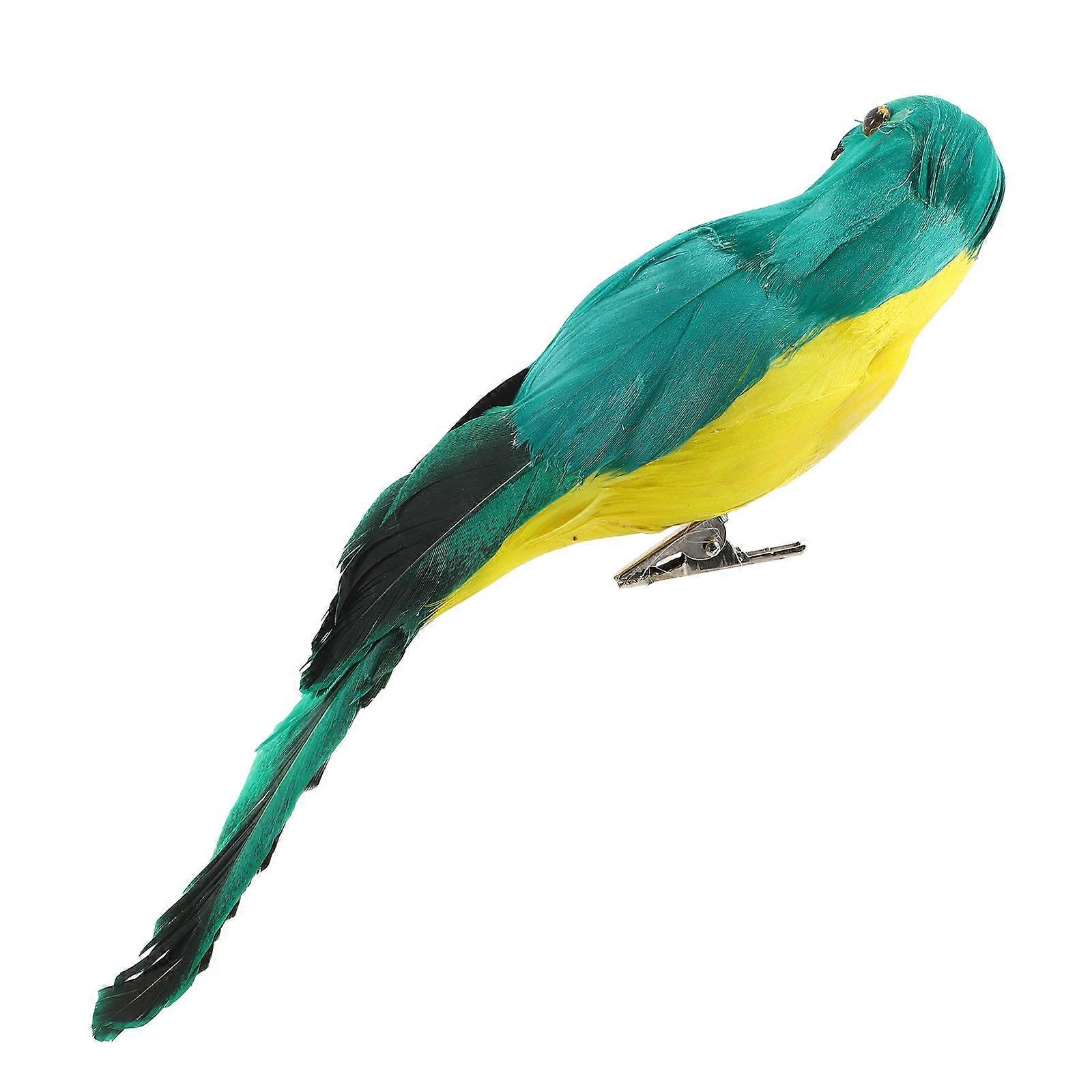 Artificial Parrot Model for Decoration 4Pcs Realistic Green Bird Ornament