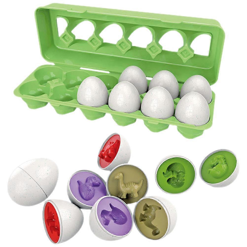 Color Cognition Matching Egg Toy Dinosaur Learning Toys 4Sets for Kids