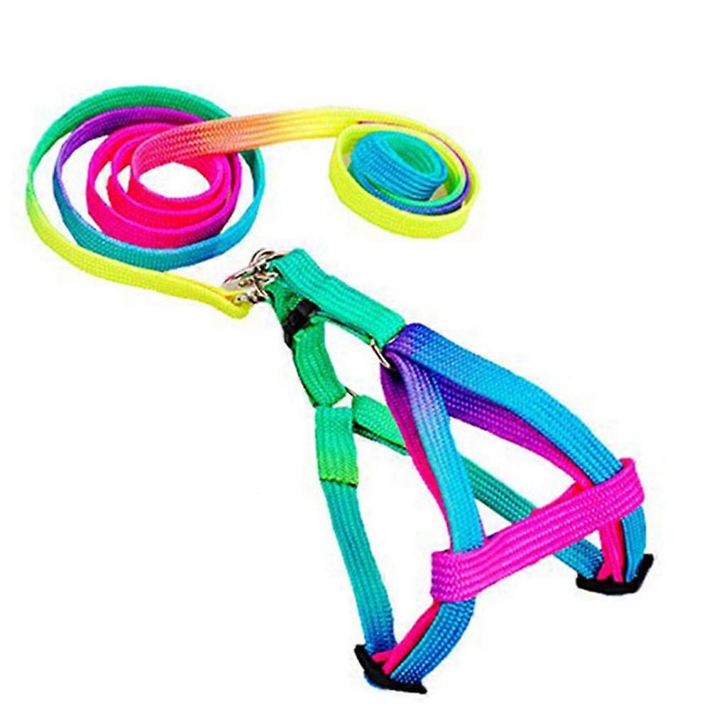 Pets Harness Portable Adjustable Walking Leash Colorful Comfortable Strap