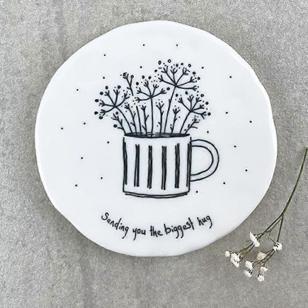 Flowers in mug coaster-Sending you the biggest hug