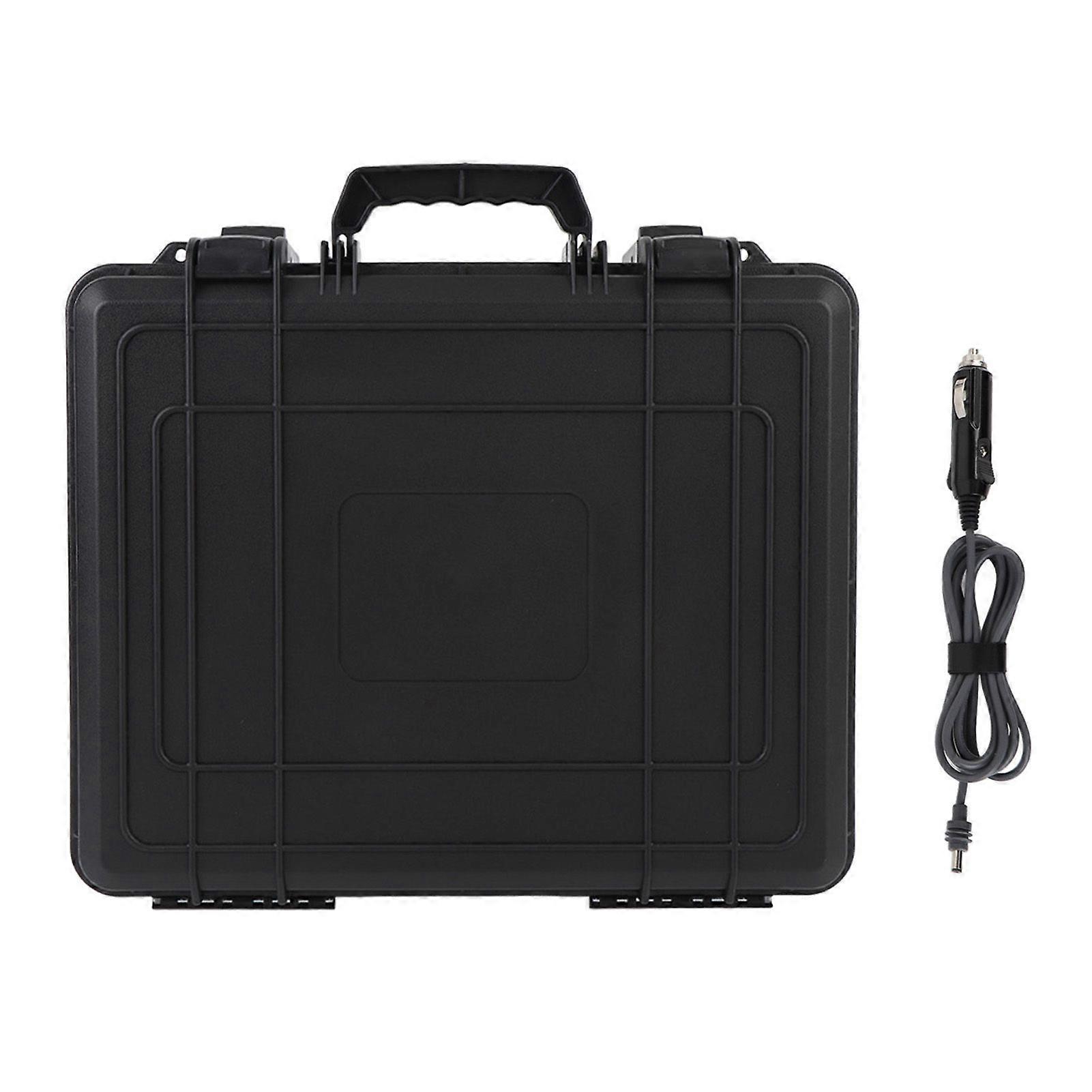 Satellite Hard Carrying Case ABS EVA Satellite Dish Storage Travel Case with Precisely Cut Foam 9.8FT Car Charger TO DC Power Cord