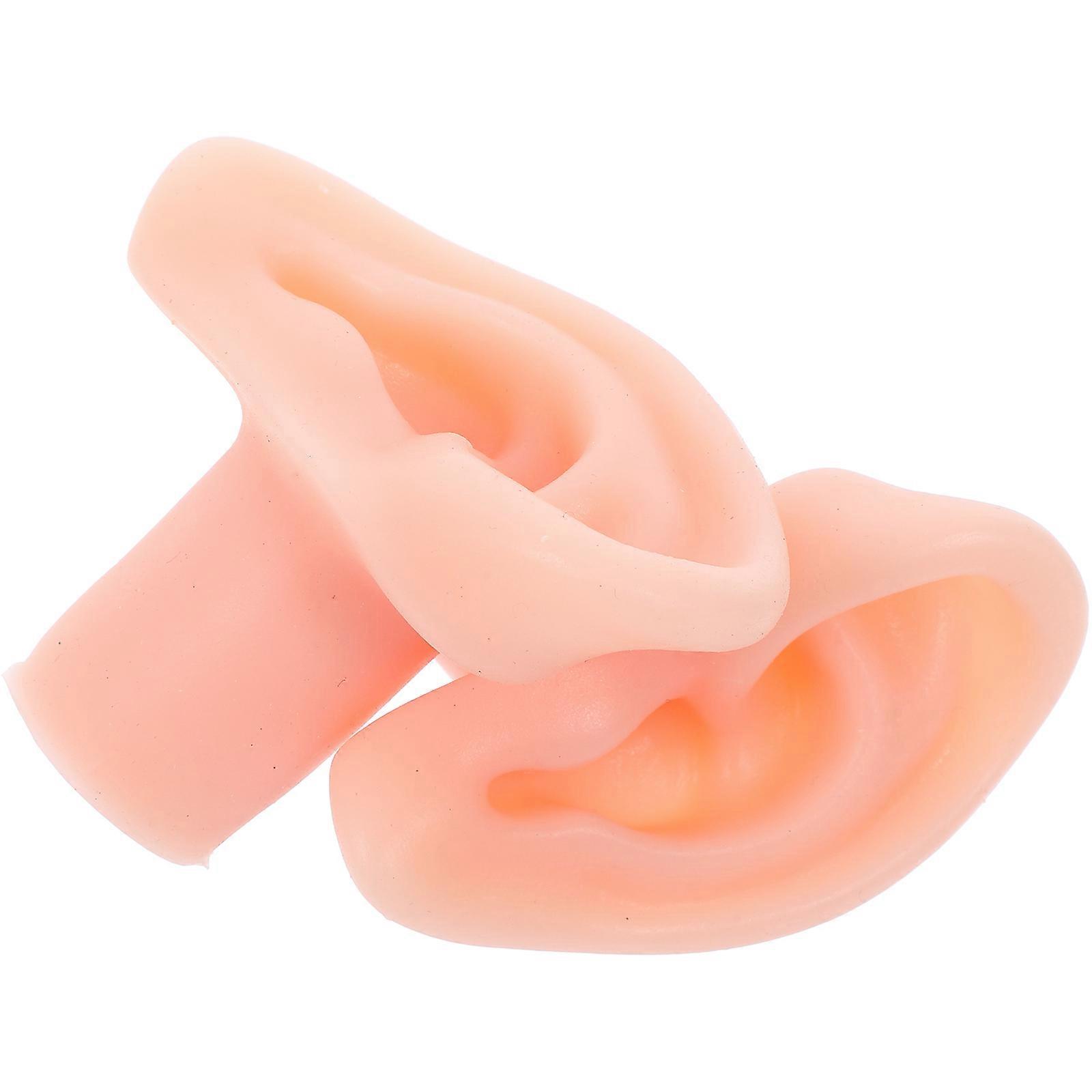 Realistic Silicone Ear Model for Earring Display 4Pcs Pair Silicone Ears