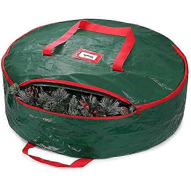 Christmas Wreath Storage Bag Holiday Organizer Wreath Container Box With Handle