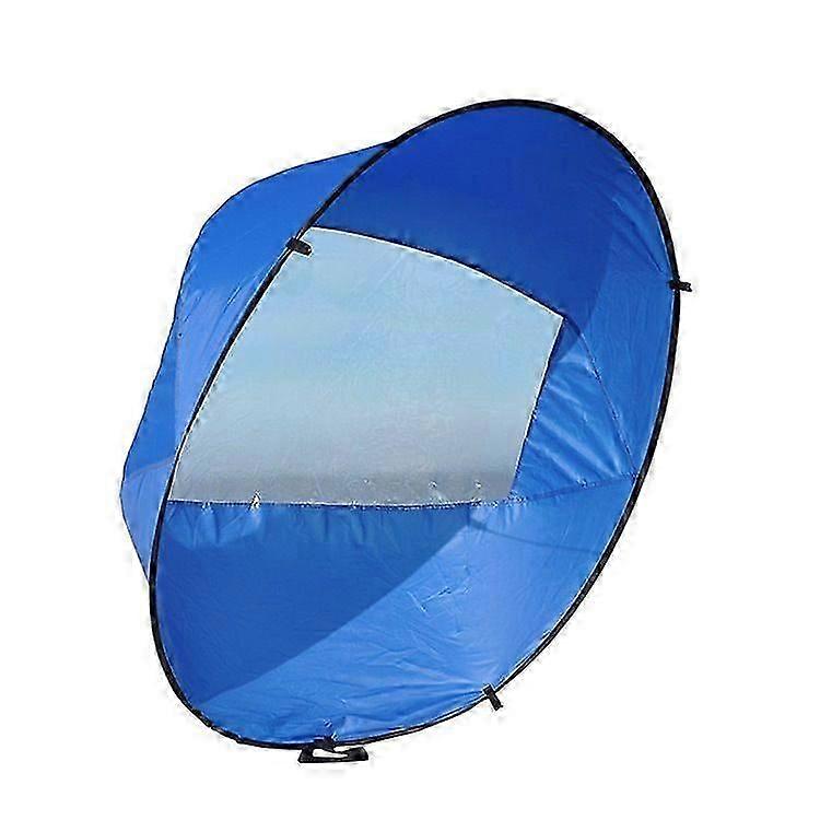 Kayak Canoe Downwind Sails Foldable Popup Sail Paddle Boat Sail with Clear WindowBlue (D-4)