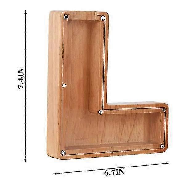 عملة خشبية صندوق توفير المال استخدام اتبع هدية عيد الميلاد L