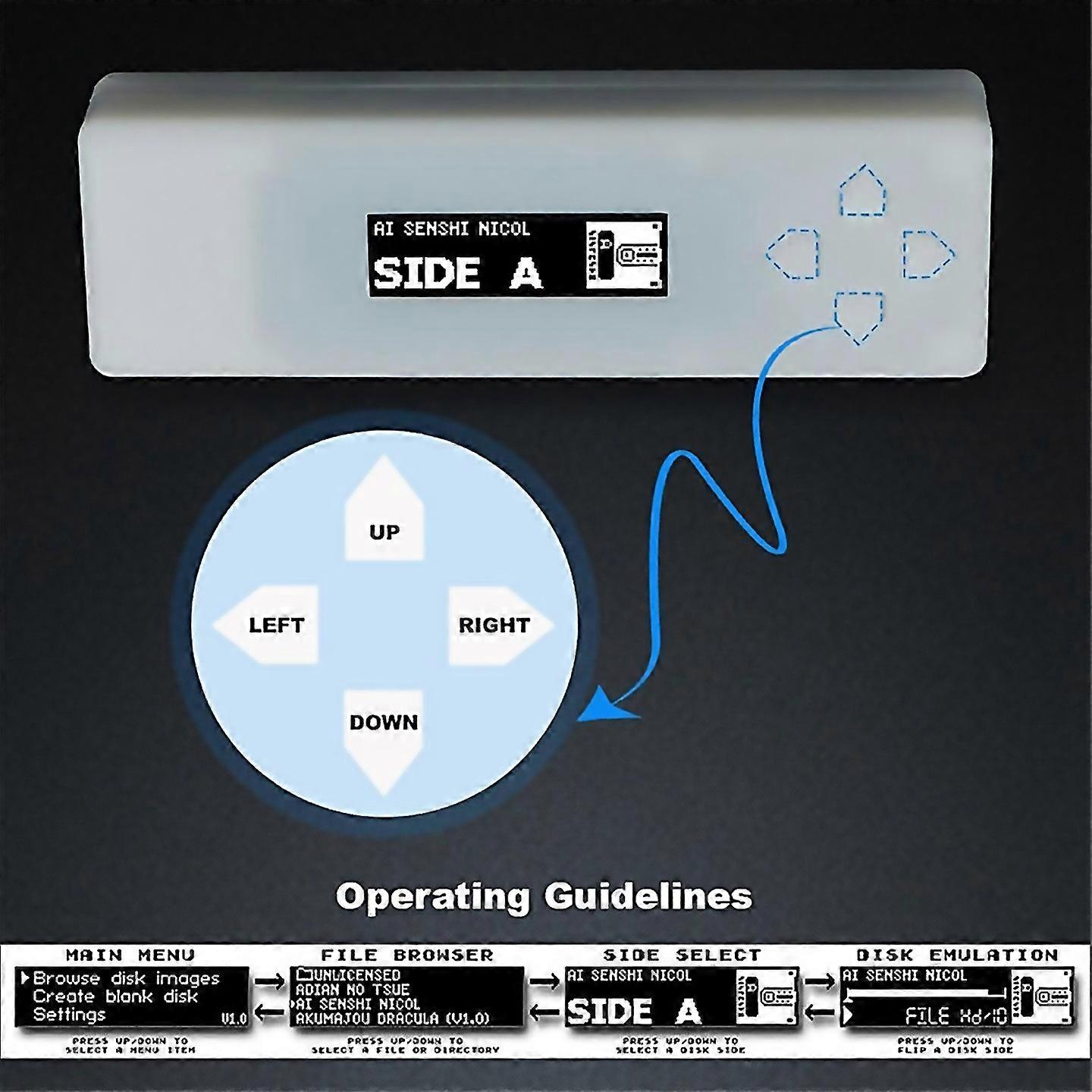For Fdskey Disk System Drive Emulatorminnekort svart