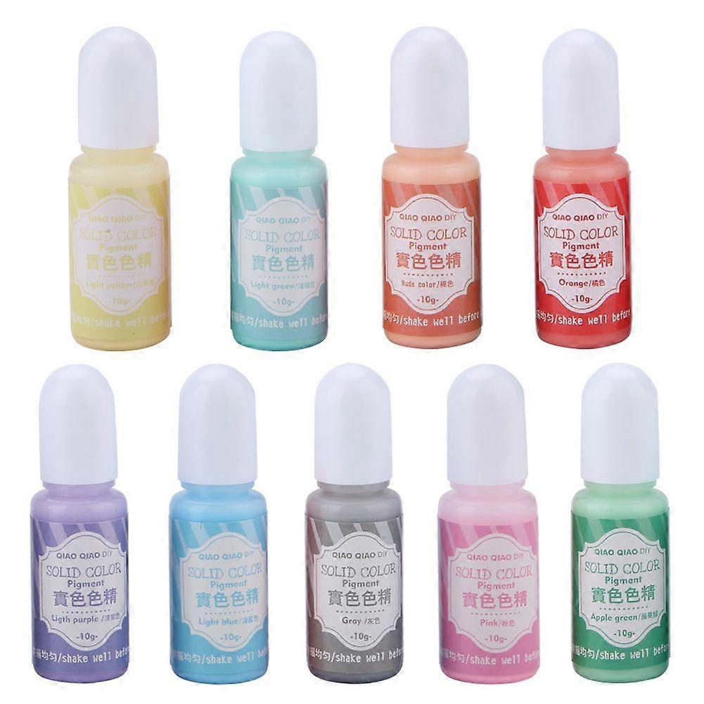 9 Colors 10g Epoxy UV Resin Coloring Dye Colorant Pigment DIY Art Crafts (#A)