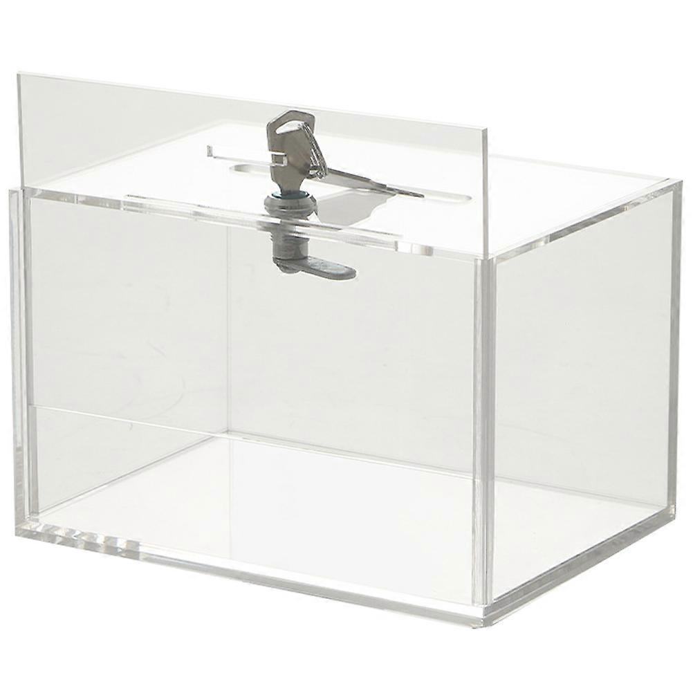 Suggestion Box Lock with 4Pcs Transparent Donation Boxes for Complaint Letters