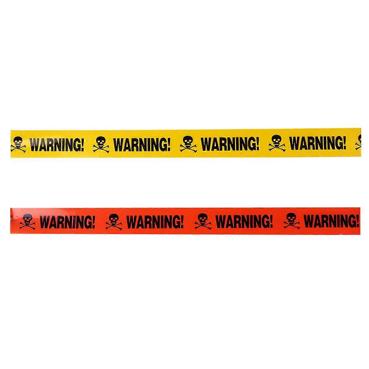 2Pcs Halloween Cordon Isolation Tape Plastic Caution Warning Safety Tape