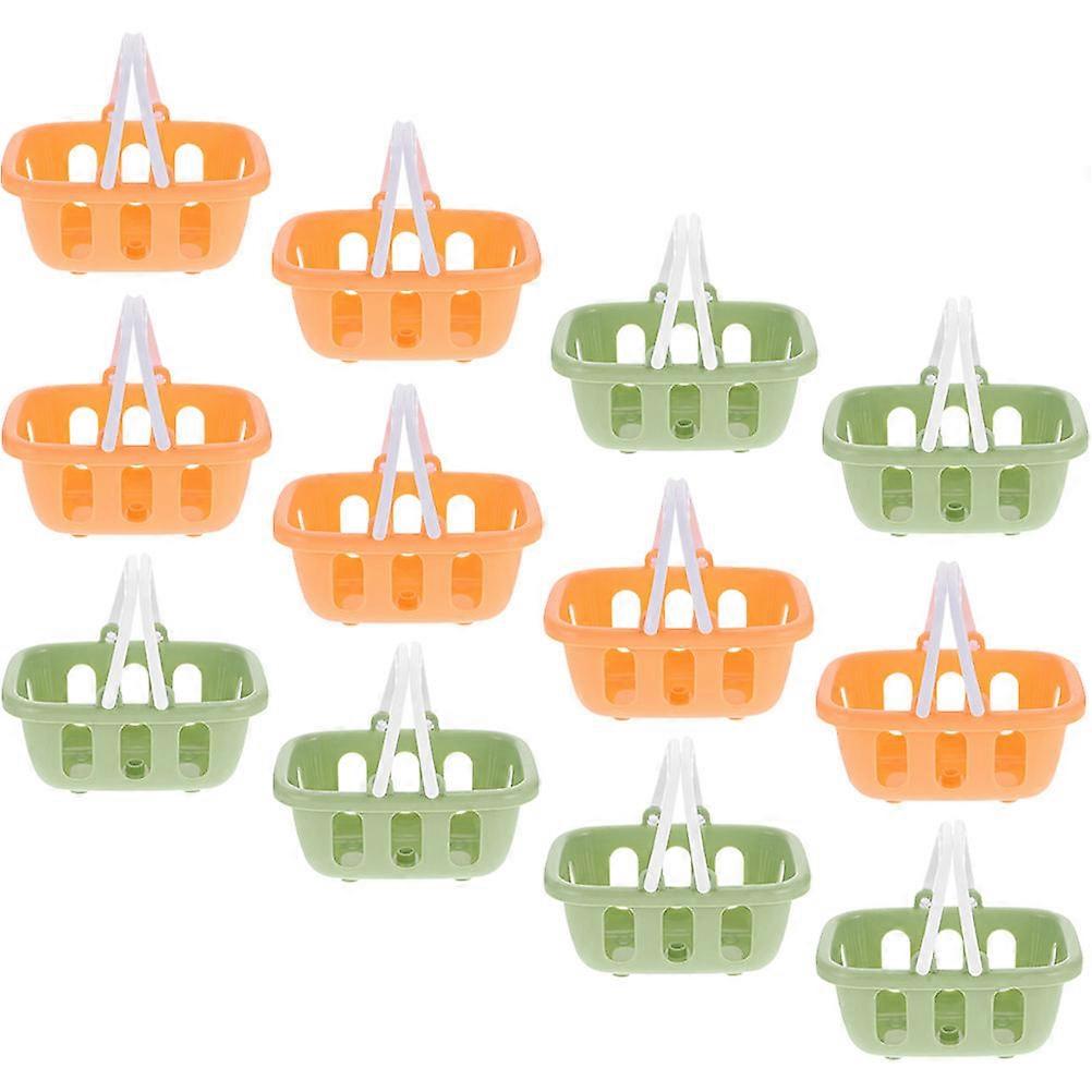 Mini Basket Simulation for Decor 60Pcs Assorted Color Miniature Basket Model