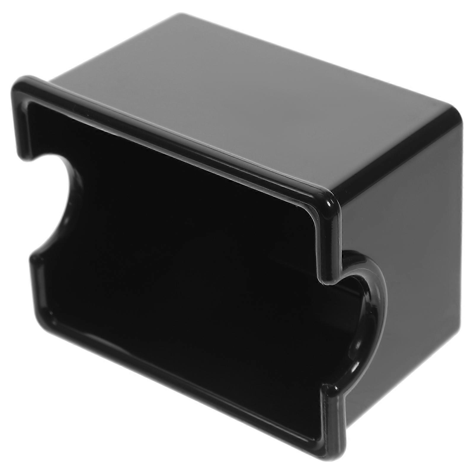4Pcs Tea Bag Storage Box Black Plastic For Organization At Home Office And Restaurant With Simple Rectangular Style