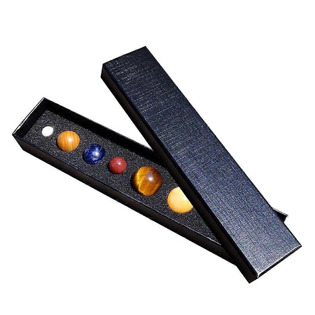 Planetary Stone Adornments 8Pcs Eight Planets Model Perfect For Collectors And Home Decor