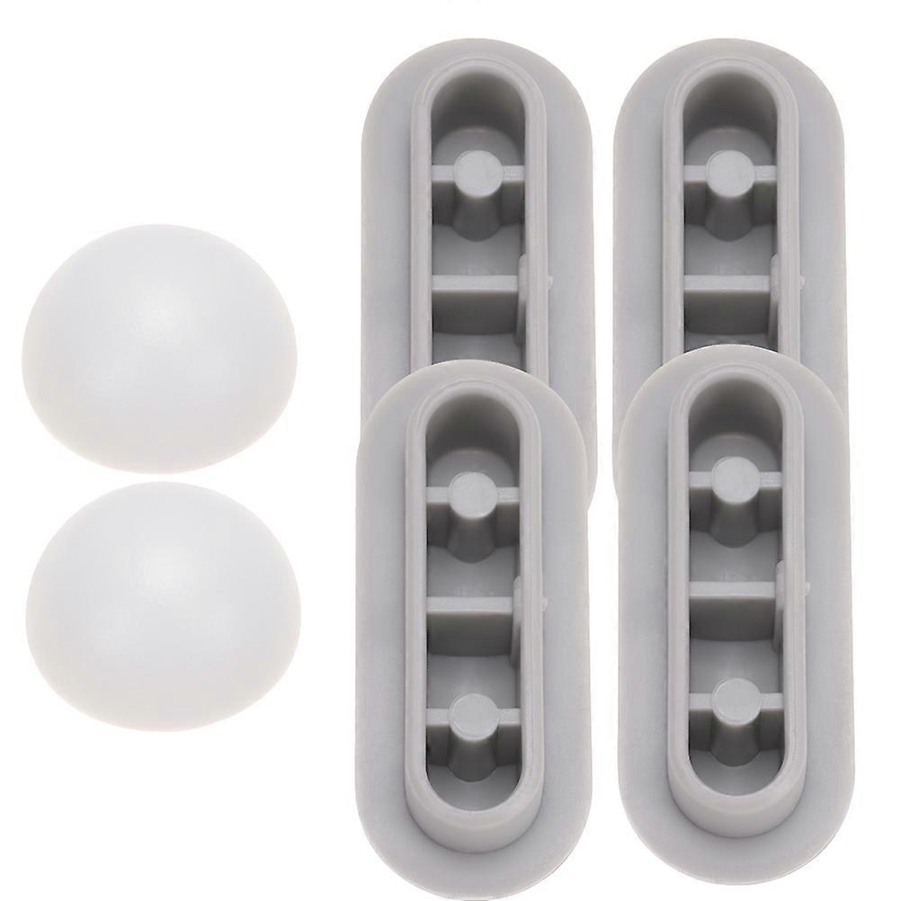 Toilet Seat Stabilizer Cushioning Pads Anti Slip Height Increase 4Pcs Grey 4.5x2cm