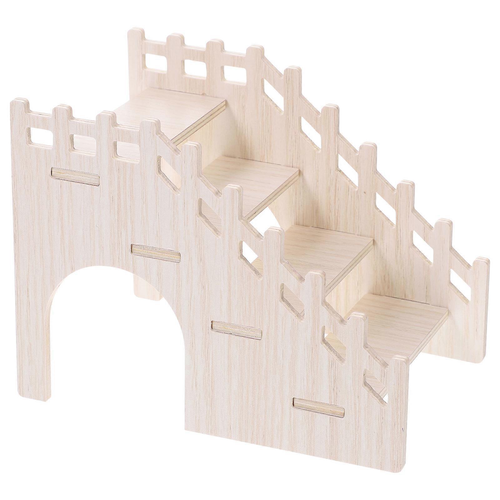 5Pcs Hamster Hideout Climbing Ladder Designed For Small Pets Such As Chinchilla In Beige Color