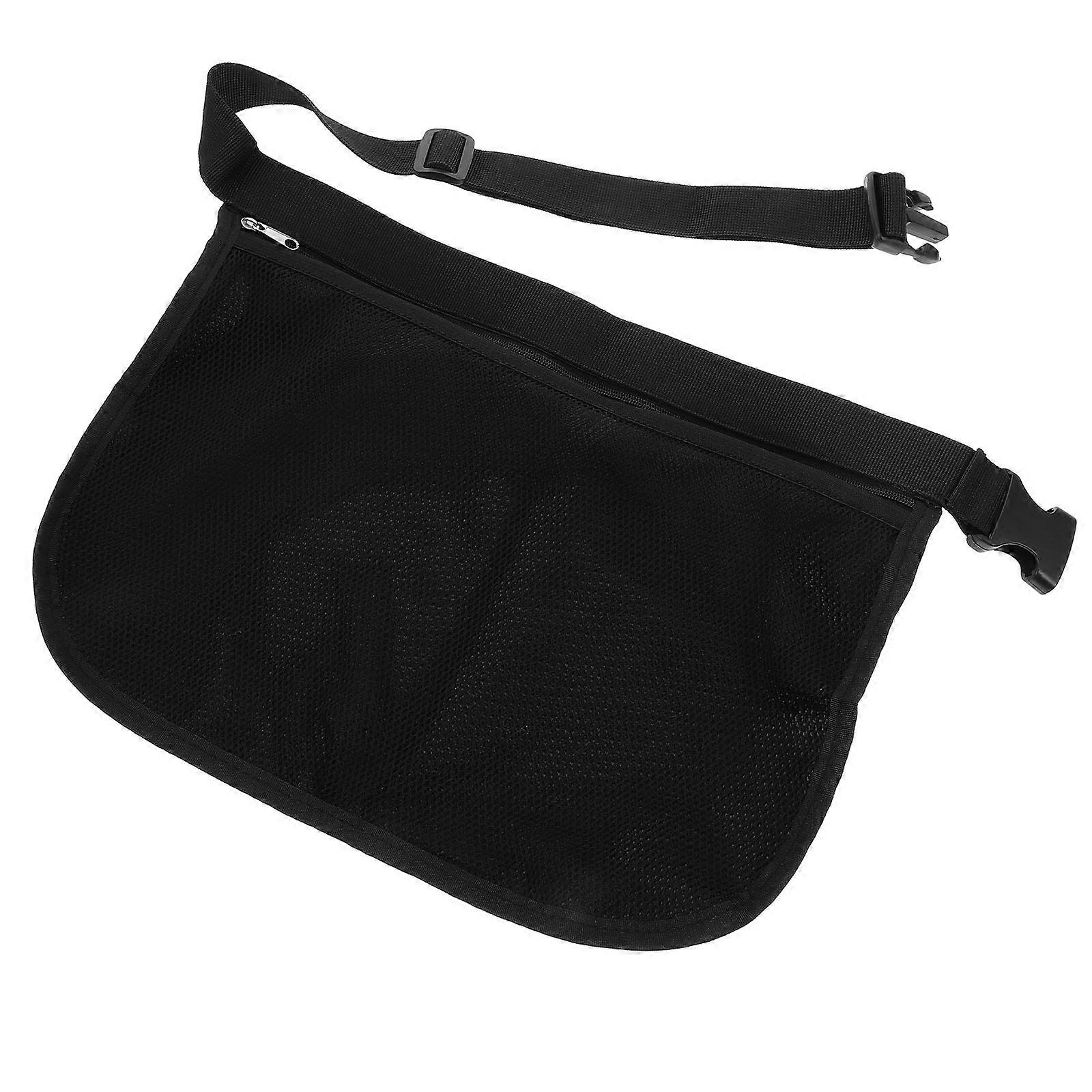 5Pcs Picker Bag For Outdoor Training Athletes Black Rectangular Design With Zipper Closure