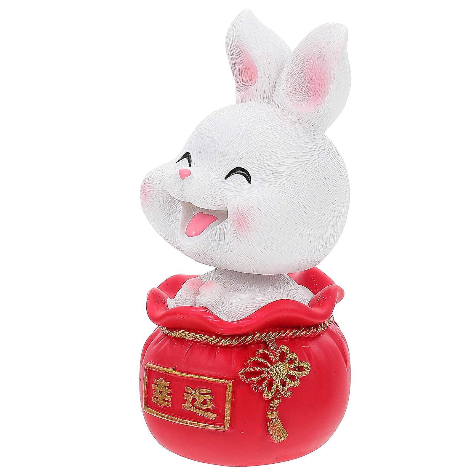 Year of The Rabbit Bunny Cake Topper 5Pcs Small Figurine Set for Decoration