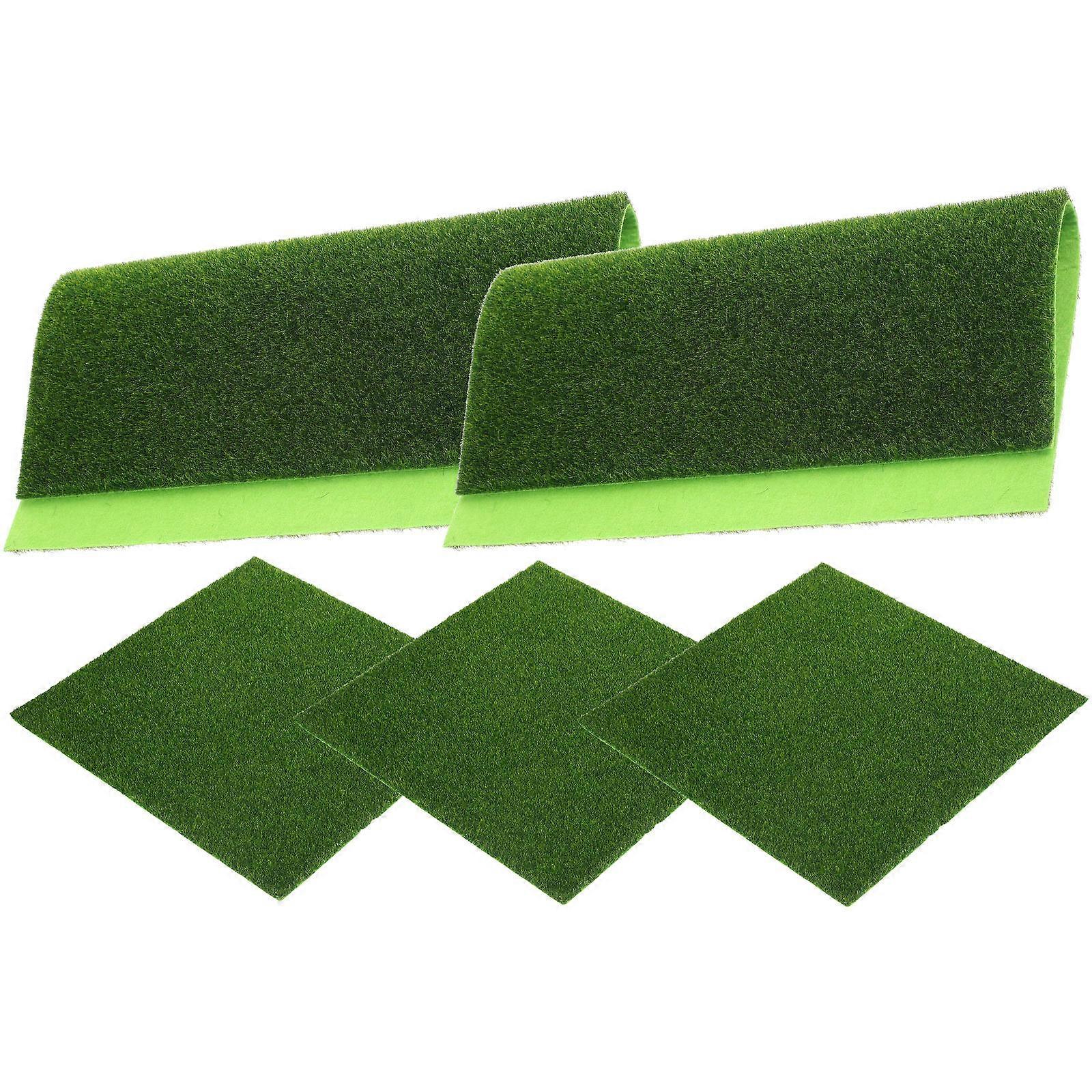 Artificial Grass Square Artificial Turf for Playing 15Pcs Green Micro Landscape