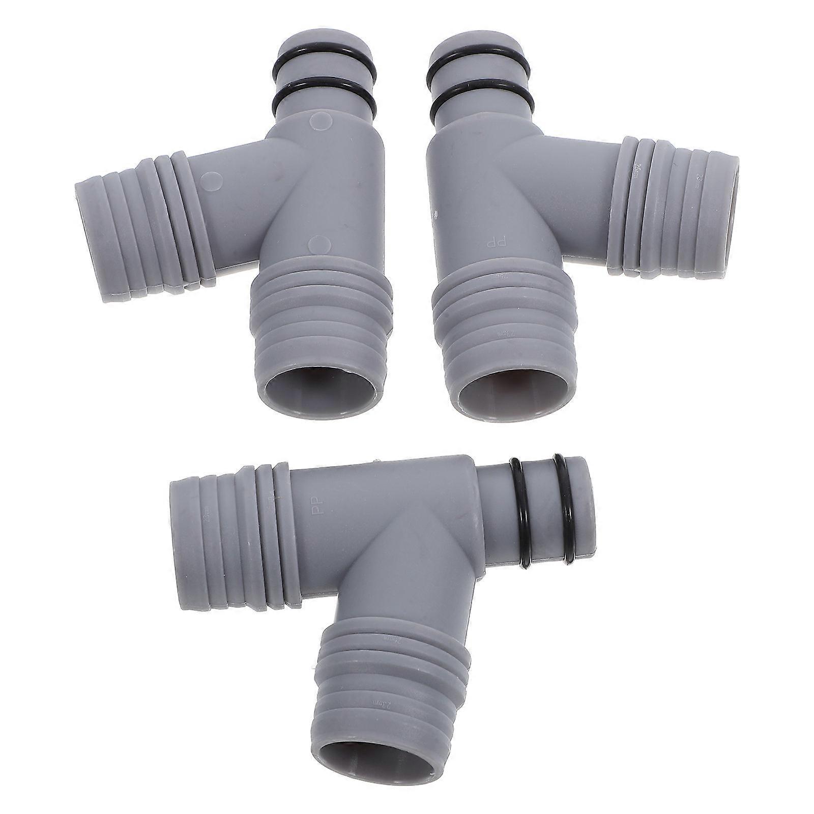 Sink Drain Pipe Connector U Shaped Adapter for Sink Overflow 9Pcs Grey PP