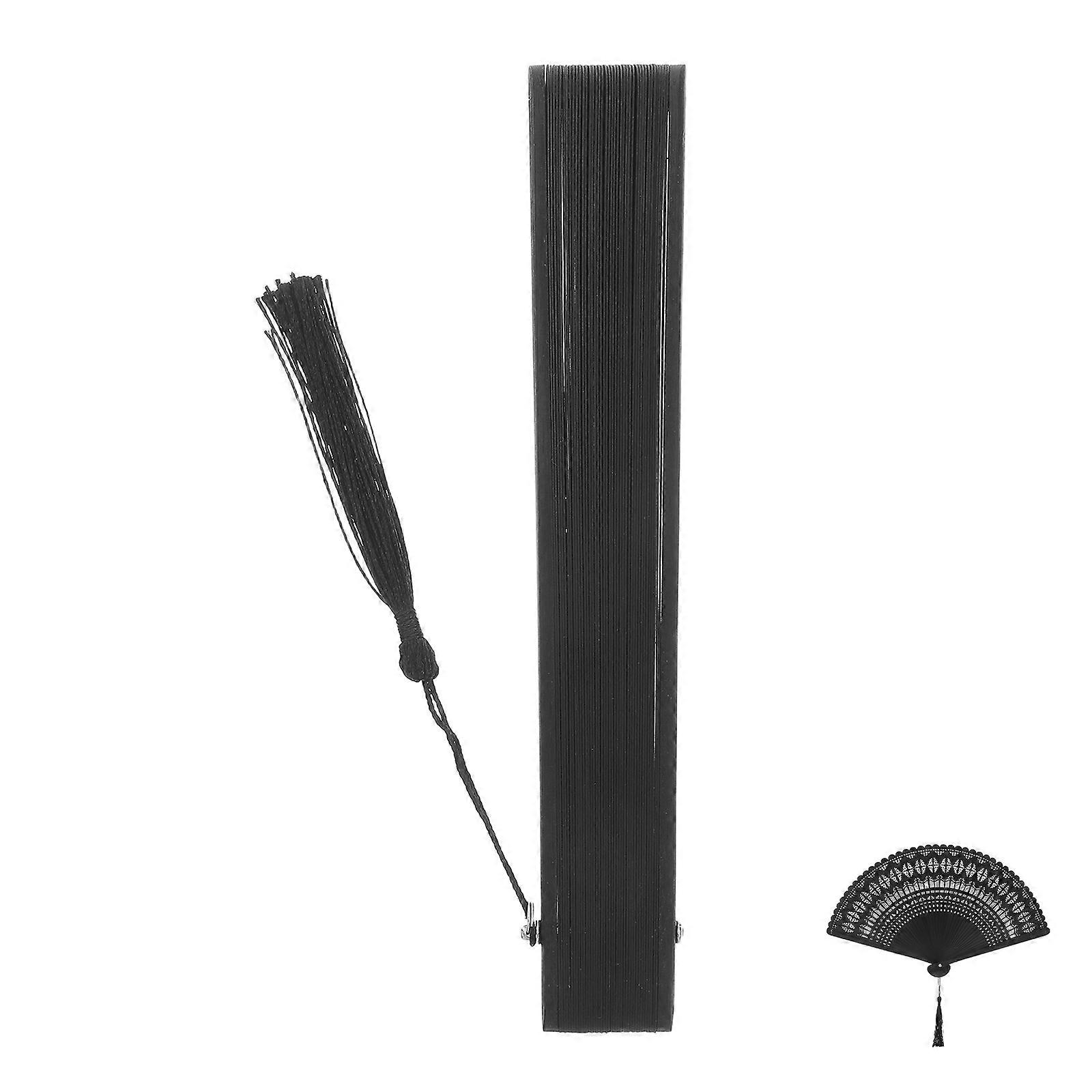 Decorative Chinese Dance Fan For Performers Themed Events Hollowed-Out Design Elegant 1Set