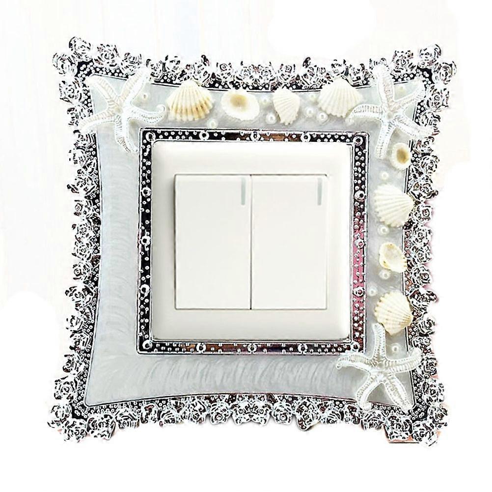 Home Switch Sticker Square Resin Modern Style Wall Switch Decorative 1Set