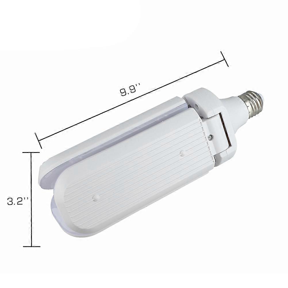 Warm White LED Bulbs Foldable Fan Lamp For Garage Lighting Adjustable Angle Size 25 X 8 X 3Cm 1Set