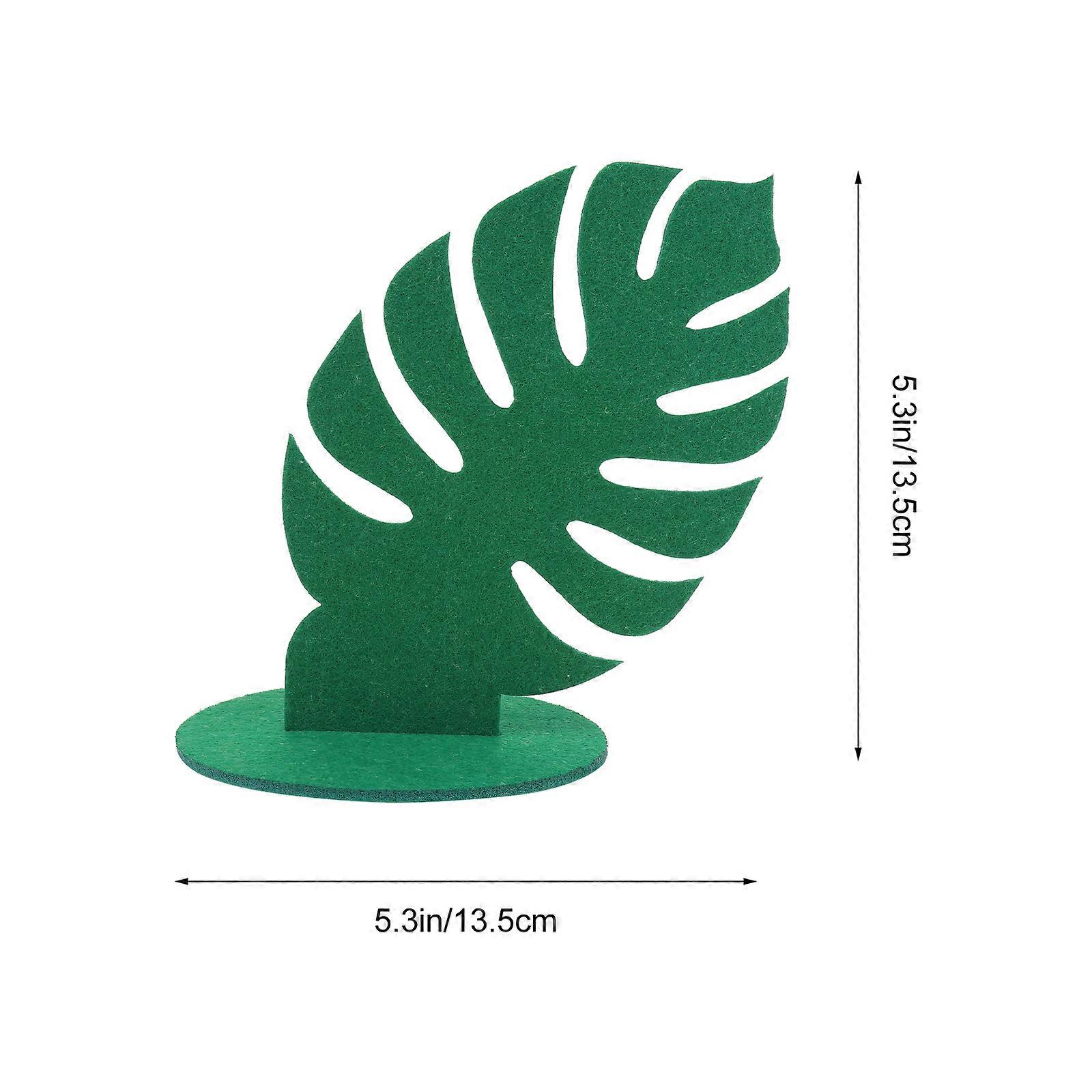 Felt Leaf Decorations for Home Desktop 4Sets Cute Leaf Ornament Adornments