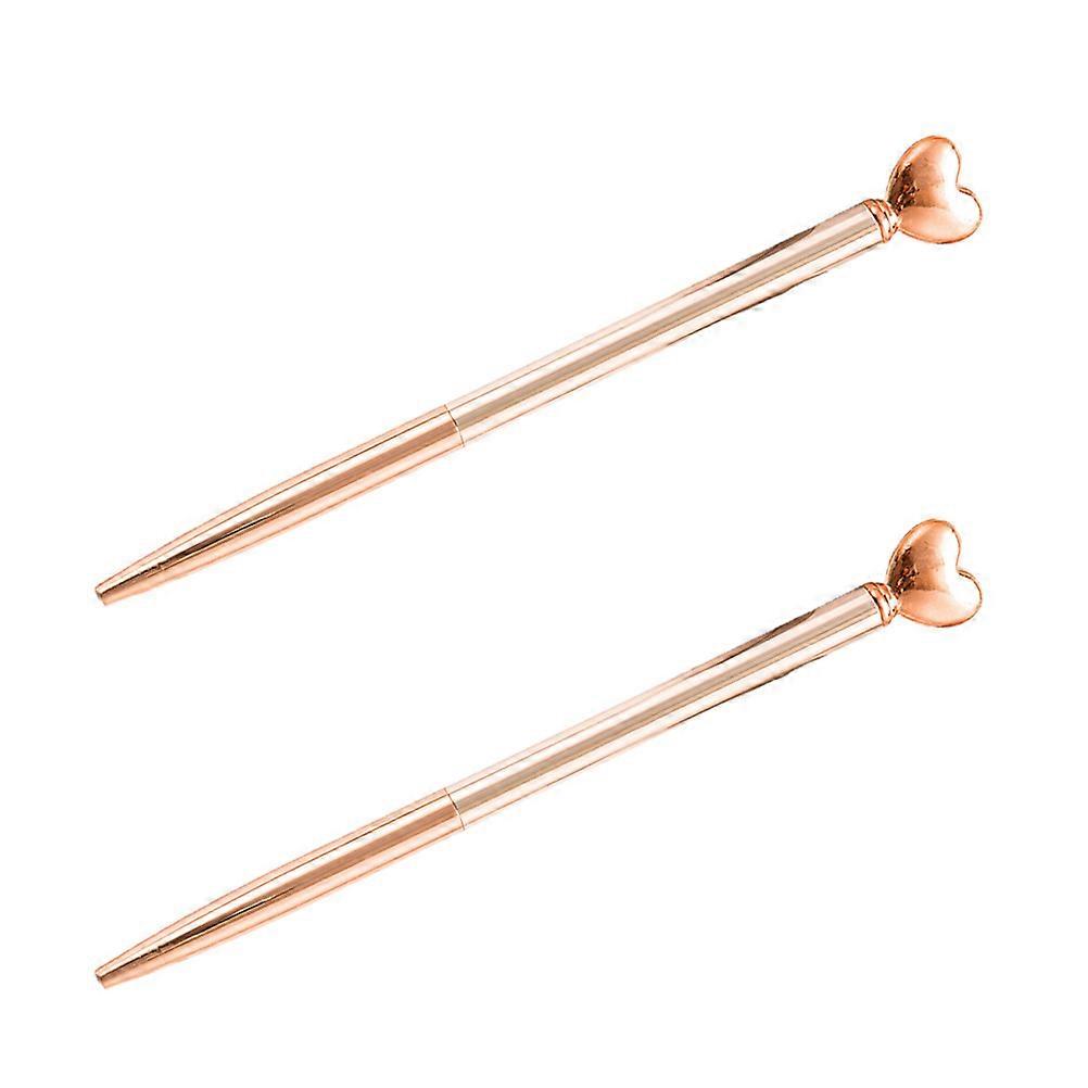 Stylish Ballpoint Pens 4 Pcs Stainless Steel Writing Tools Ideal For Office School Tasks Rose Gold with Smooth Writing Capability