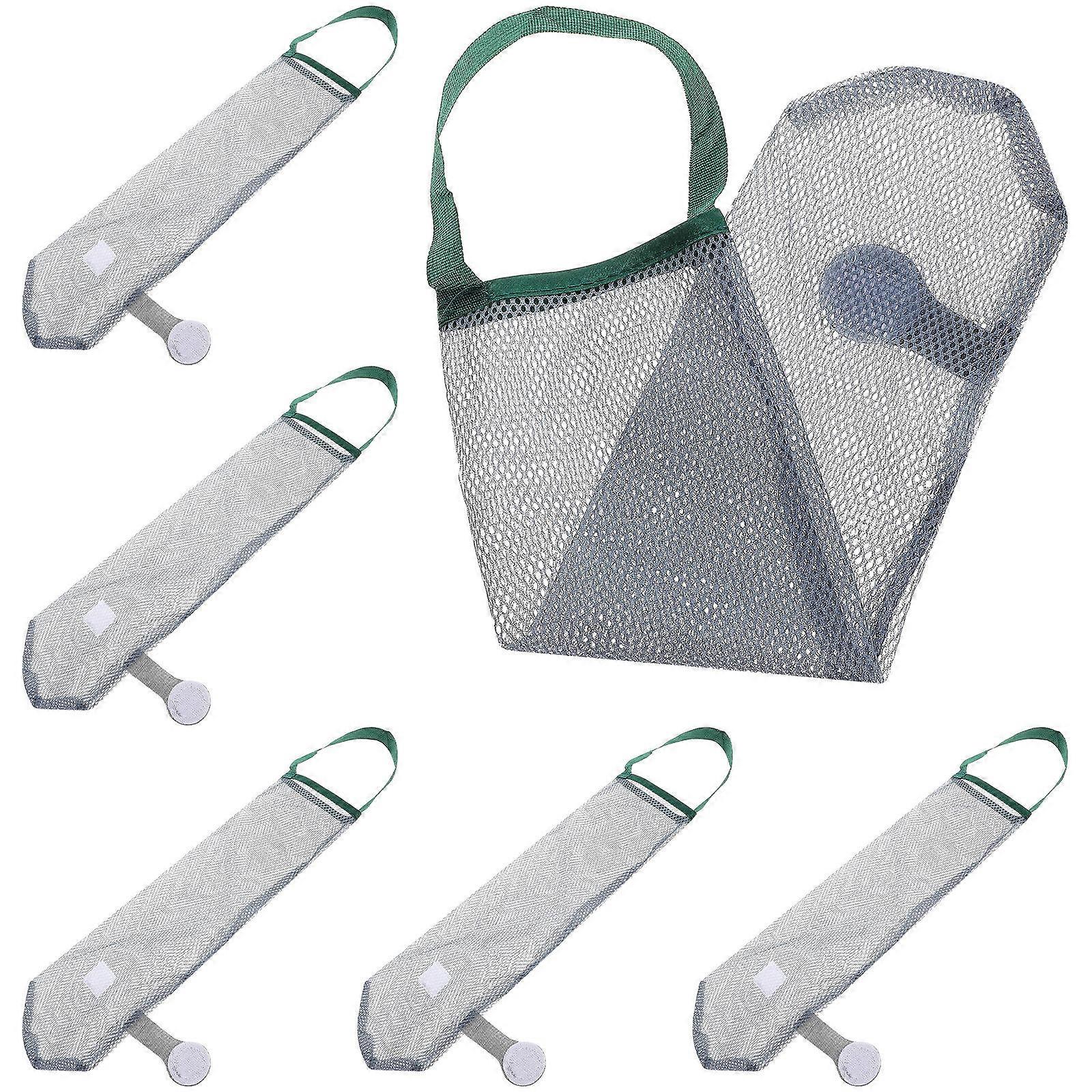 Breathable Ginger Mesh Bag 12 Pcs Vegetable Storage Bags For Kitchen Use Rectangular Shape With Ventilation Perfect For Home Storage