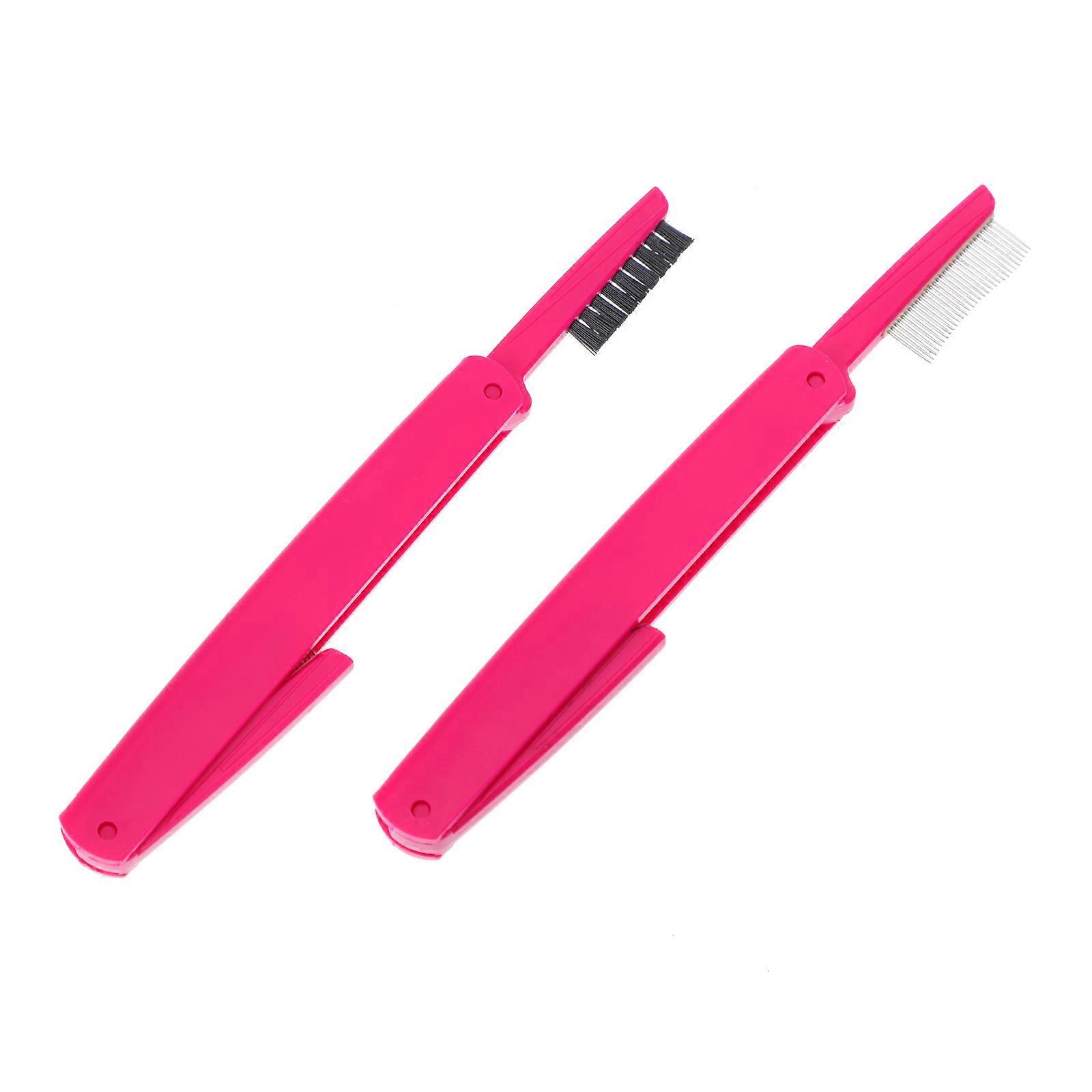 Foldable Eyebrow Brush for Makeup 4Pcs Dual-Ended Eyelash Combs