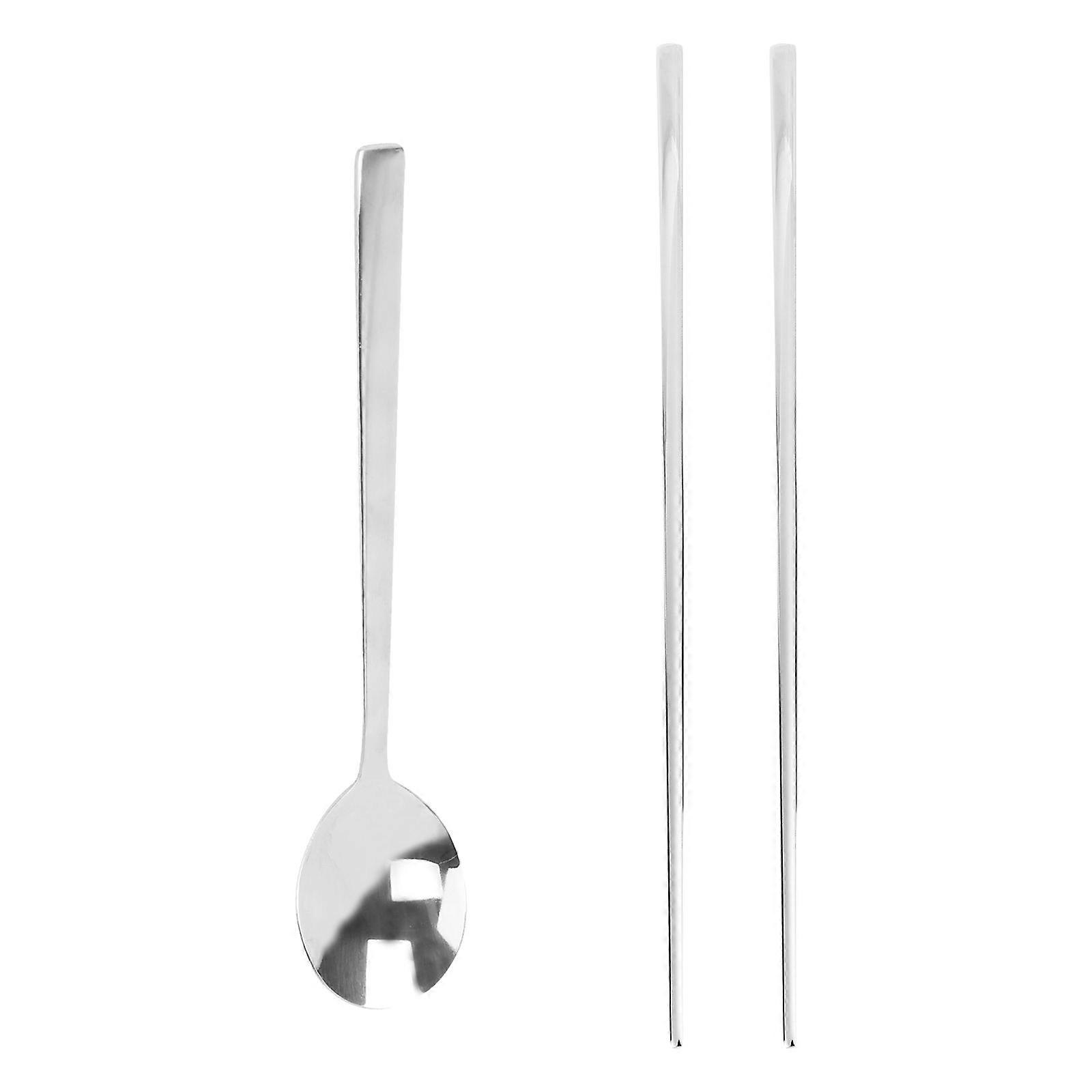 Dessert Spoons Korean Tableware Set Chopsticks And Spoon Business Luncheon Traveling Meal 2Set