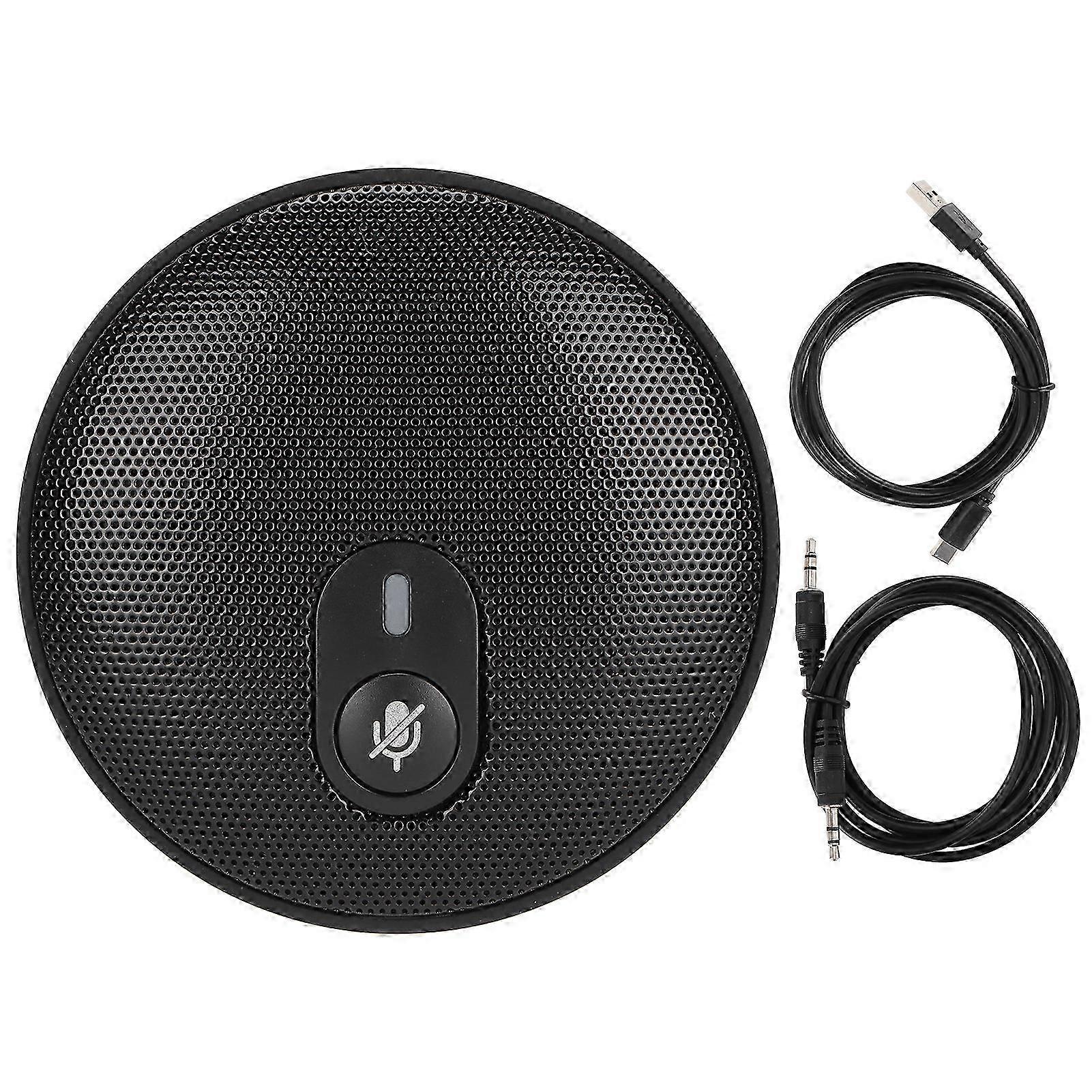 2025 Conference USB Microphone, Officially Recognized Voice Tech for Crystal Clear Sound, Portable 360° Smart Voice Pickup with Gravity Sensing Mute