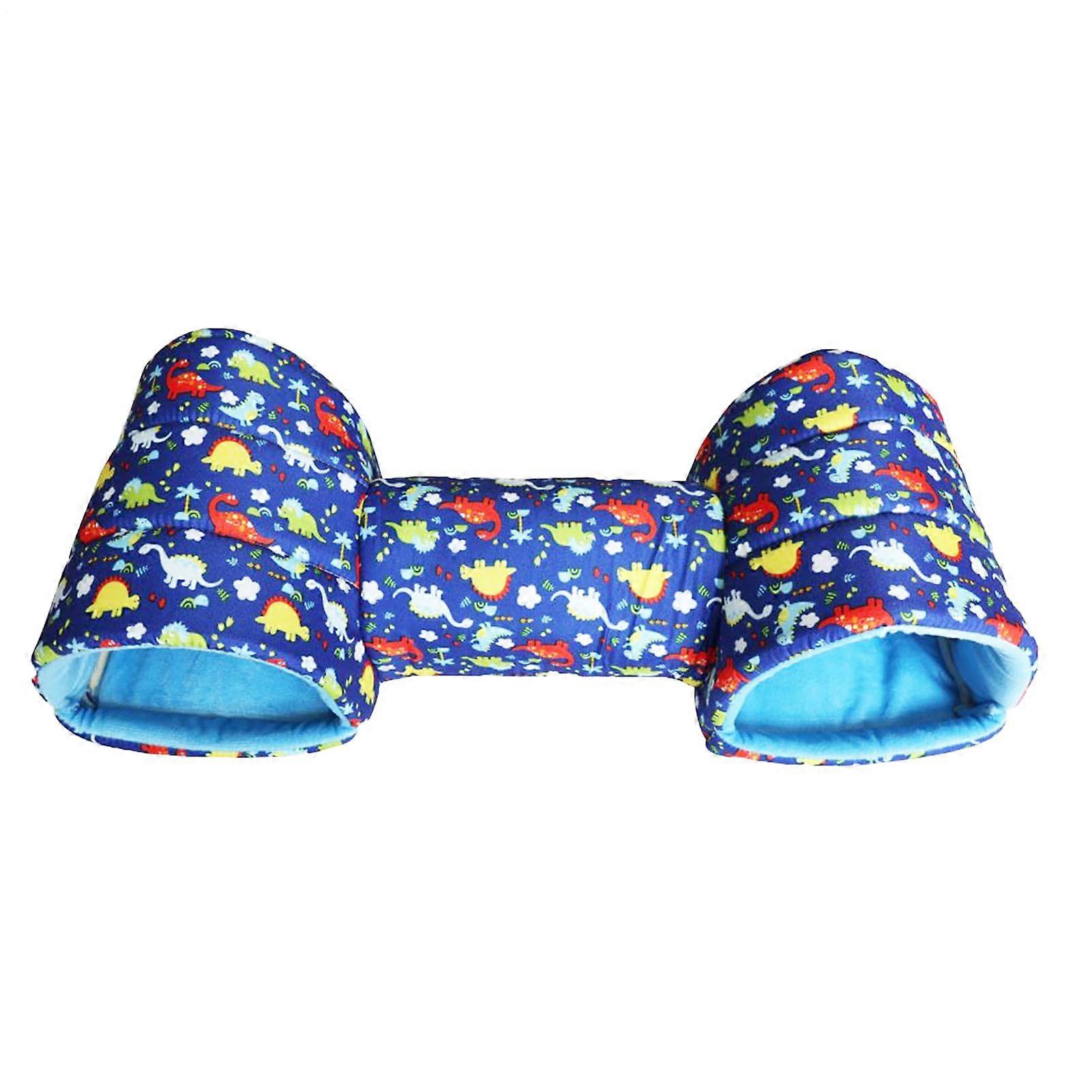 Hamster Hide Tunnel Soft Machine Washable Small Pet Tunnel For Hamster Chinchilla Ferret Bunny Blue
