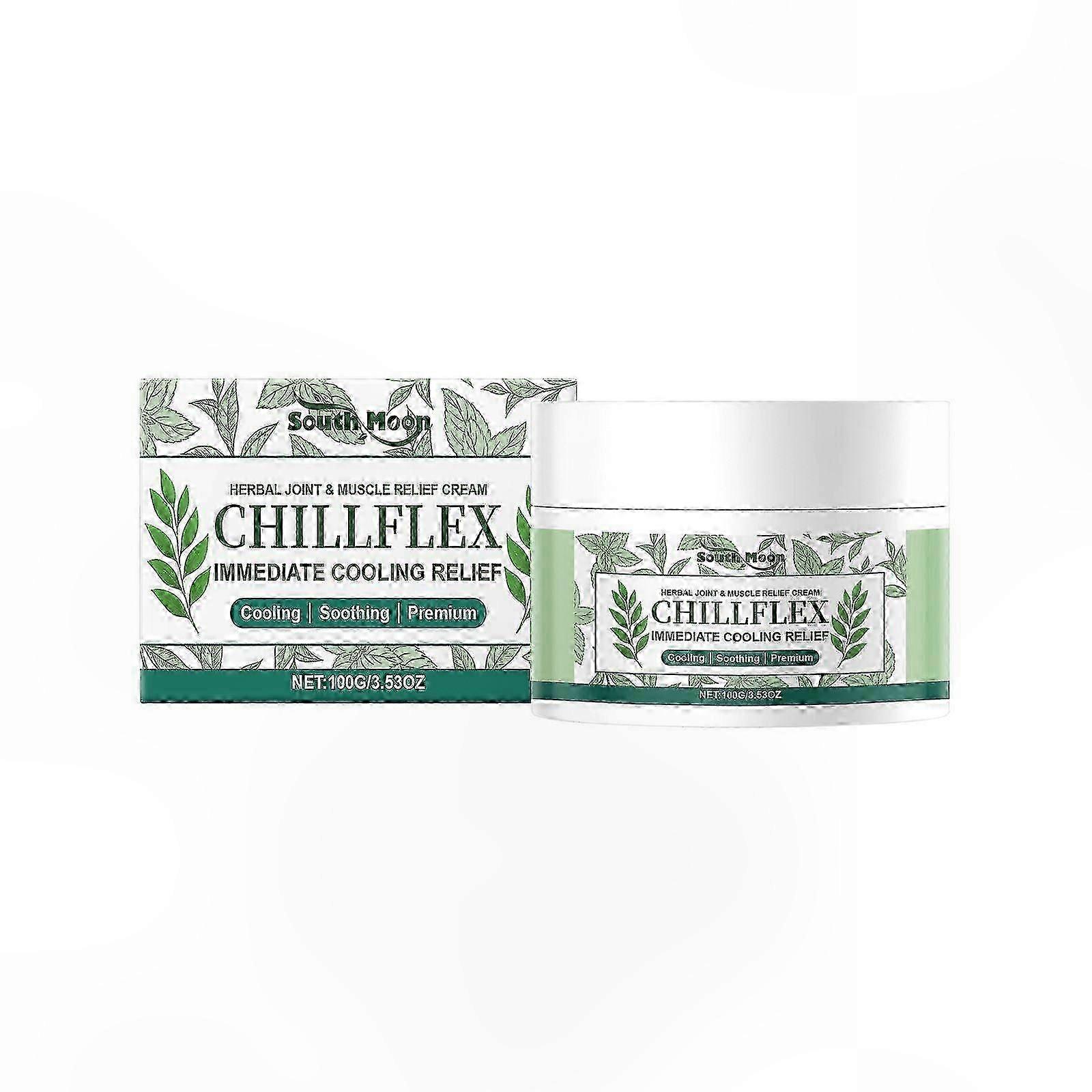 Herbal Cooling Cream for Joint and Muscle Relief with Menthol 1-3pcs Soothing Chillflex Massage Solution