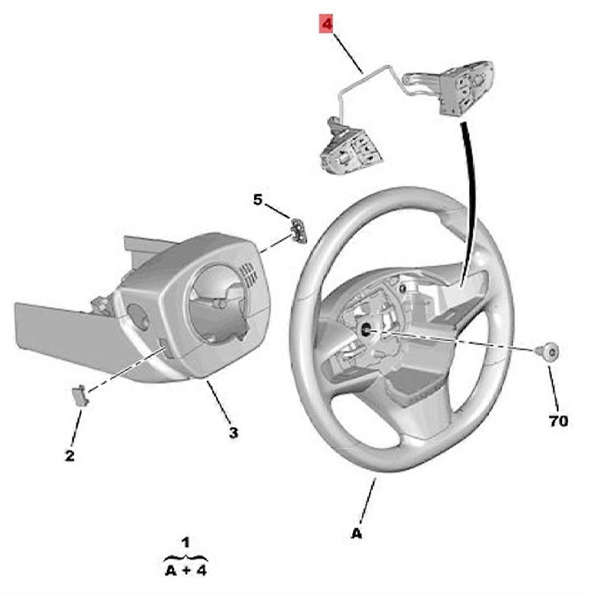 1Pair Steering Wheel Cruise Control Switch Button 4112QK for 