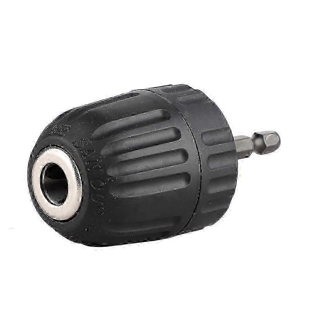 1/4" Hex Shank Keyless Drill Chuck Adapter for 0.8-10mm Bits