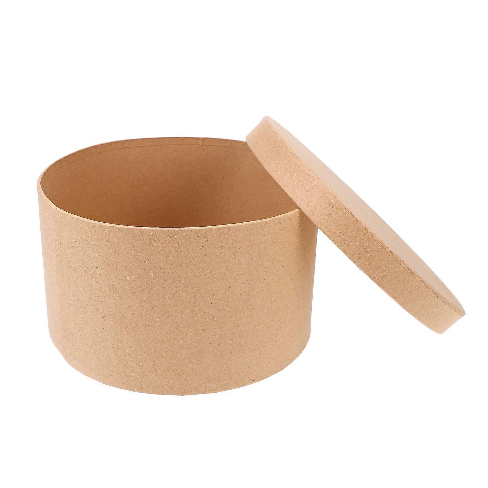 Cupcake Box Round Kraft Paper Box for Dessert Packing 4Sets