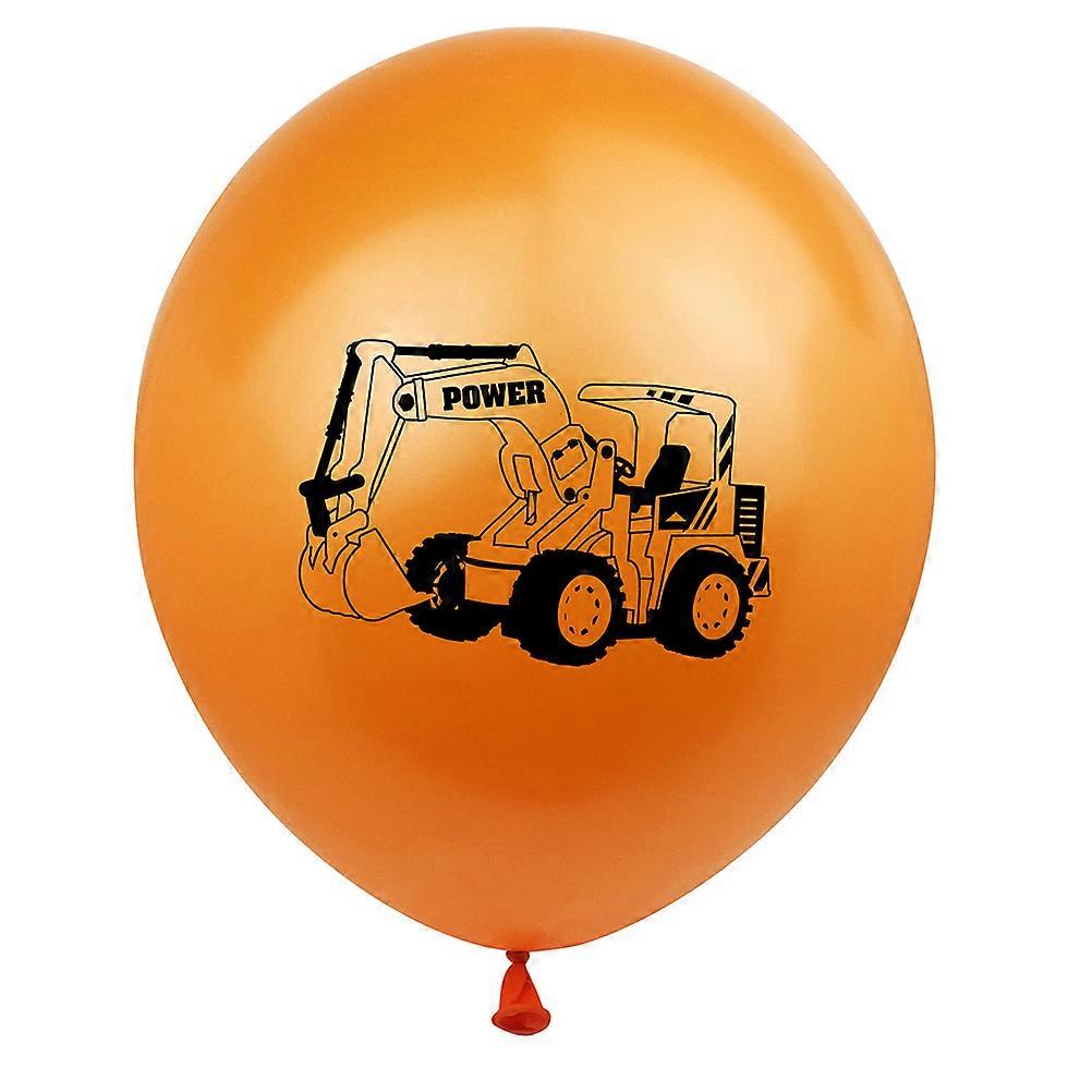 Construction Theme Balloons Set For Birthday Party Decoration Assorted Color 12 Inches Round 90Pcs