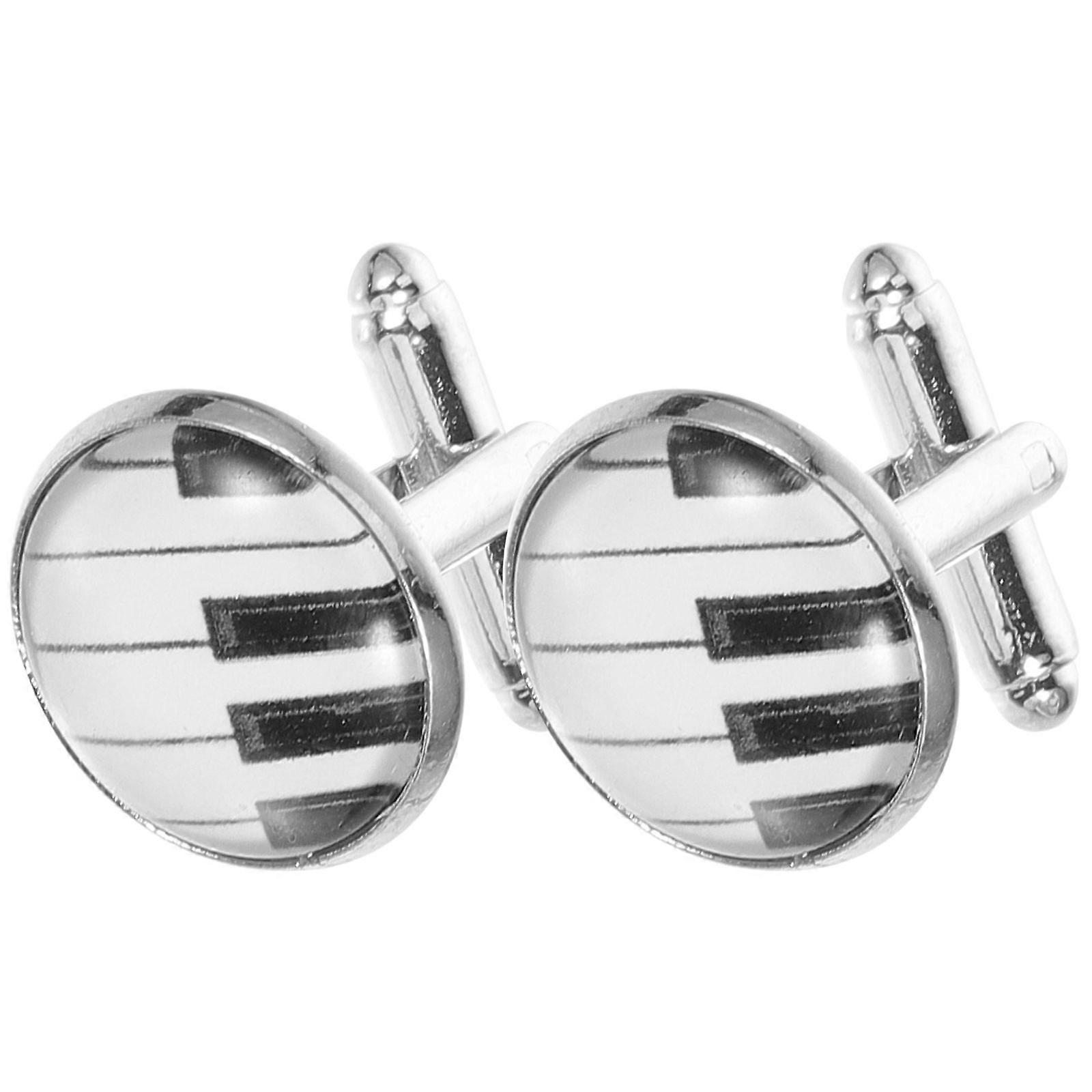 Tuxedo Studs Men Cufflinks with Creative Piano Pattern for Suit Shirts 4Pcs