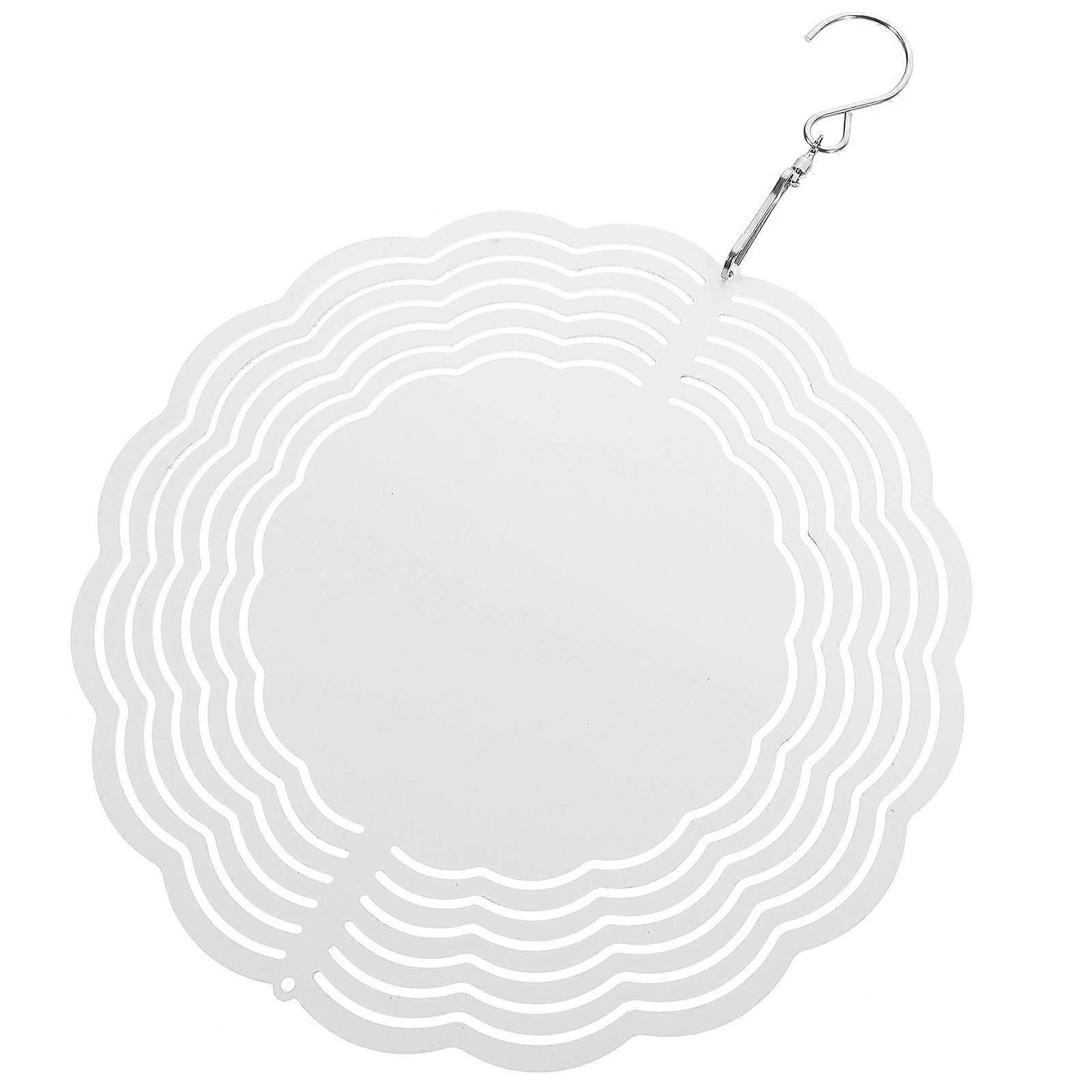Aluminum Sublimation Wind Spinner for Hanging Decoration Silver Wind Decor