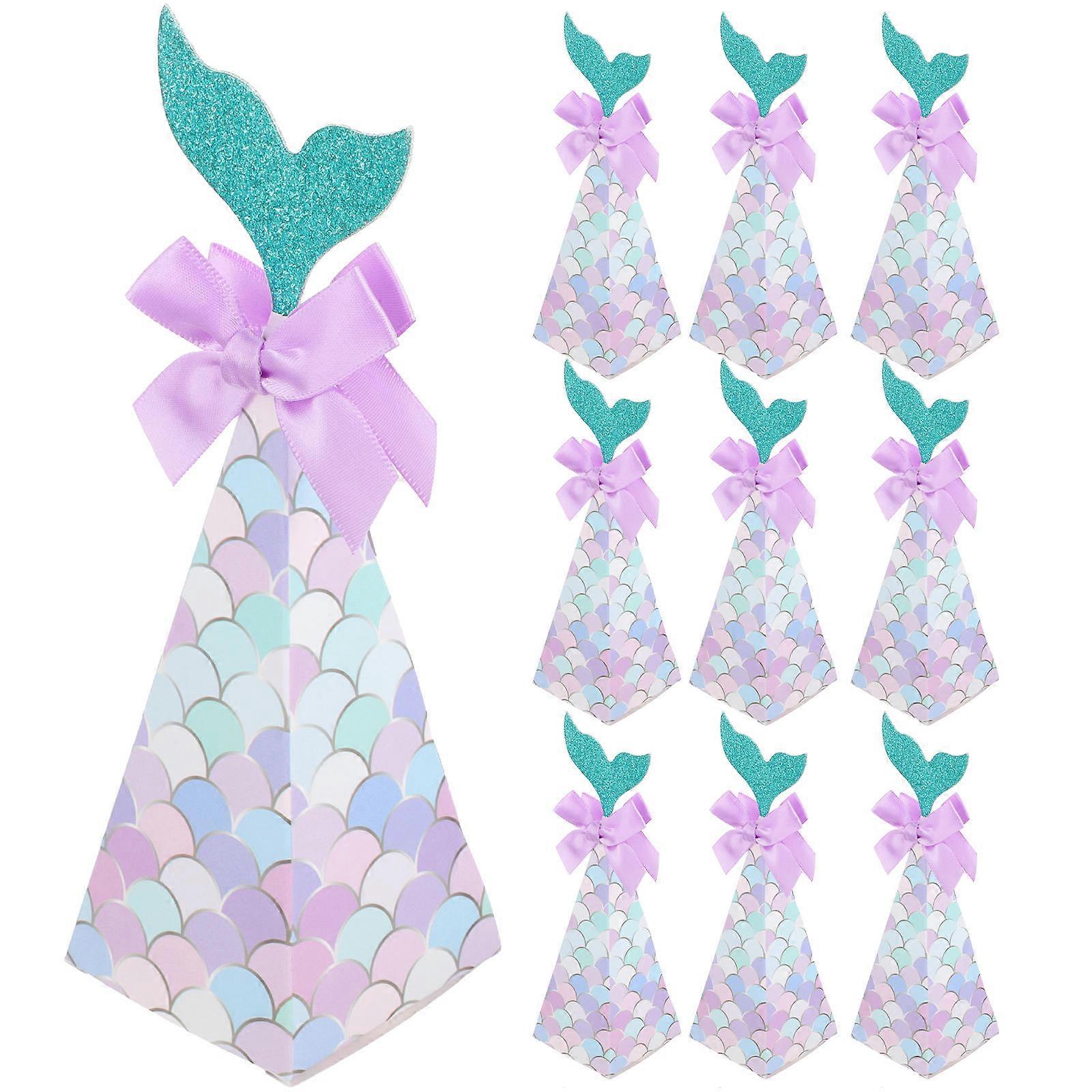 Paper Candy Box for Wedding Storage 100Pcs Multi Color Mermaid Style