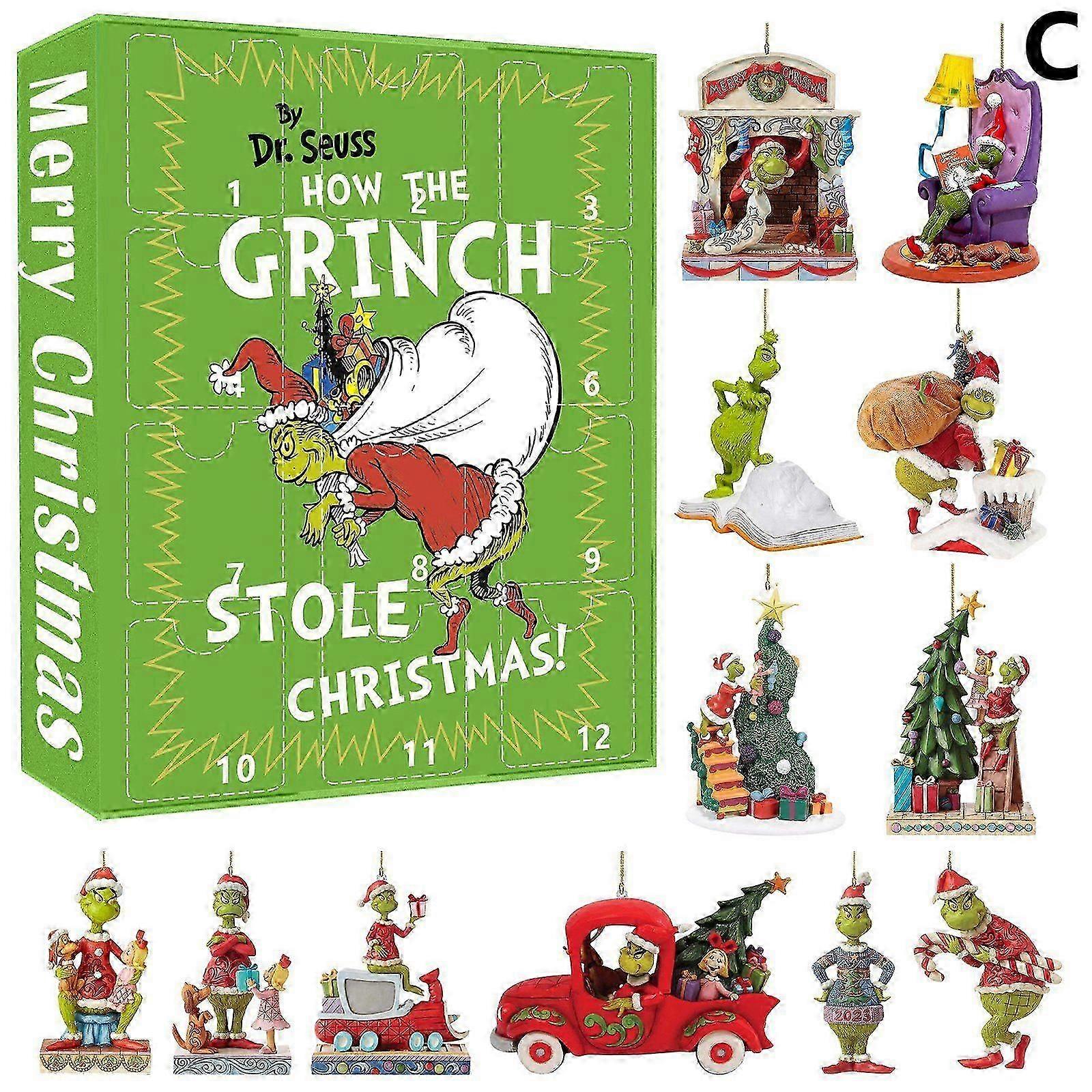 2025 Christmas Advent Calendars Decoration Acrylic Green D