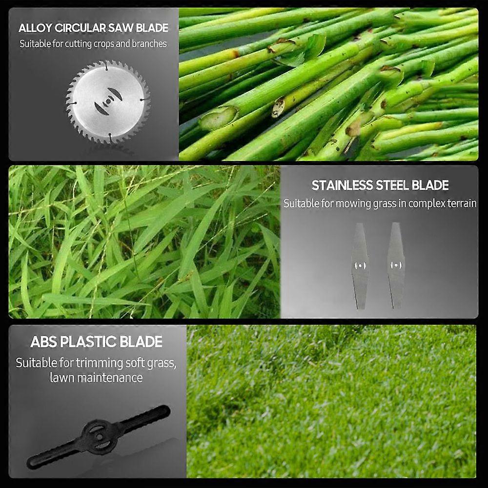 21V Telescopic Handheld Cordless Grass Trimmer Electric Lawn Mower 2 Pack 1500mAh Rechargeable Battery Fast Charger Multi Function Power Lithium Trimm