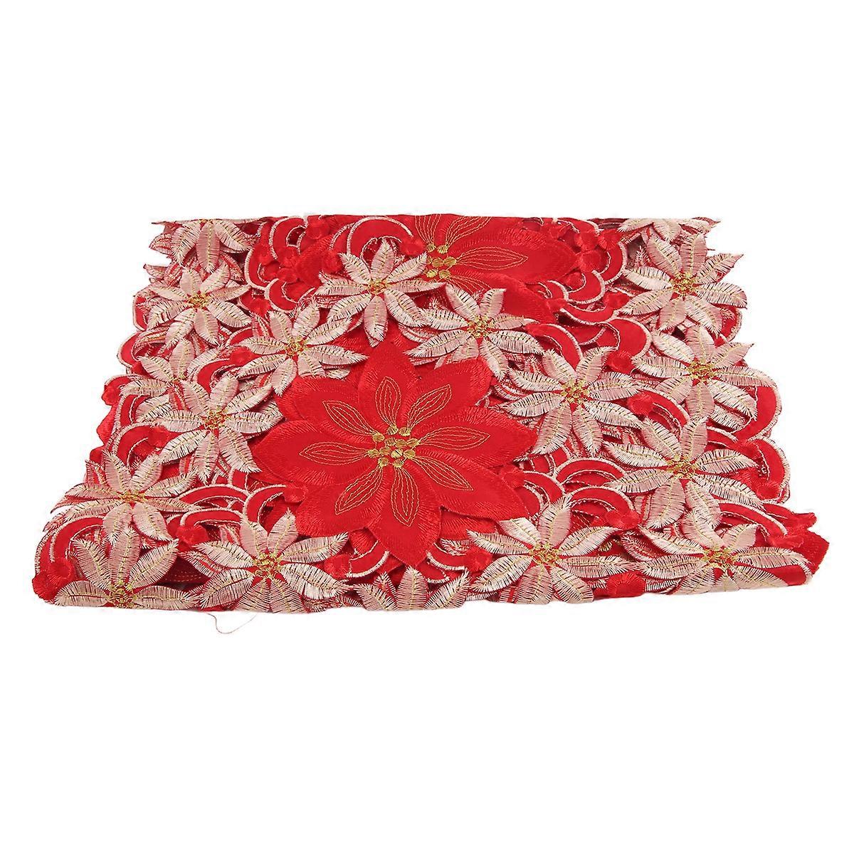 Christmas Embroidered Table Runner,for Restaurant Party ,15X70 Inch