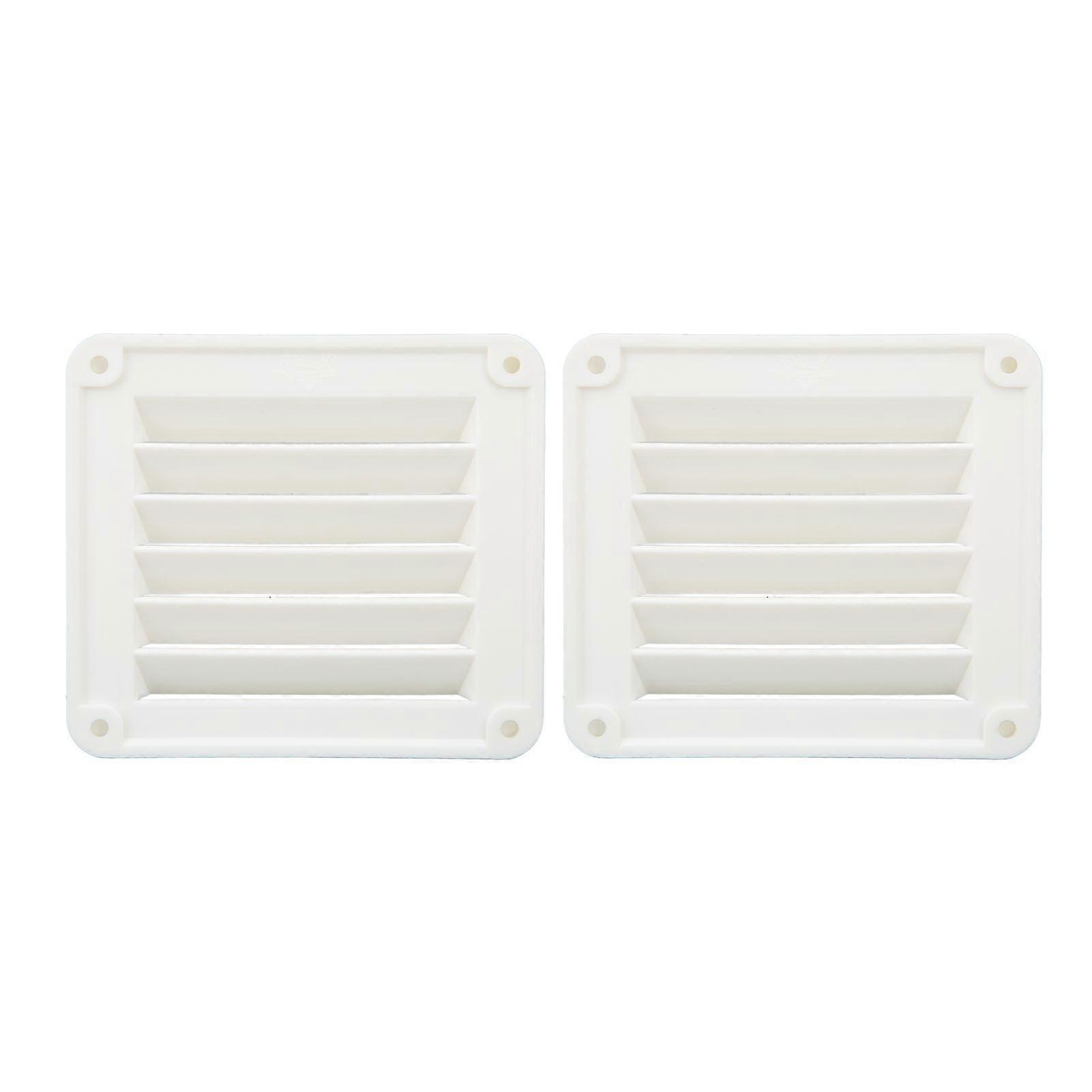 2pcs Air Vent Ventilation Opening Side Exhaust Port Rectangular Ventilation Opening White