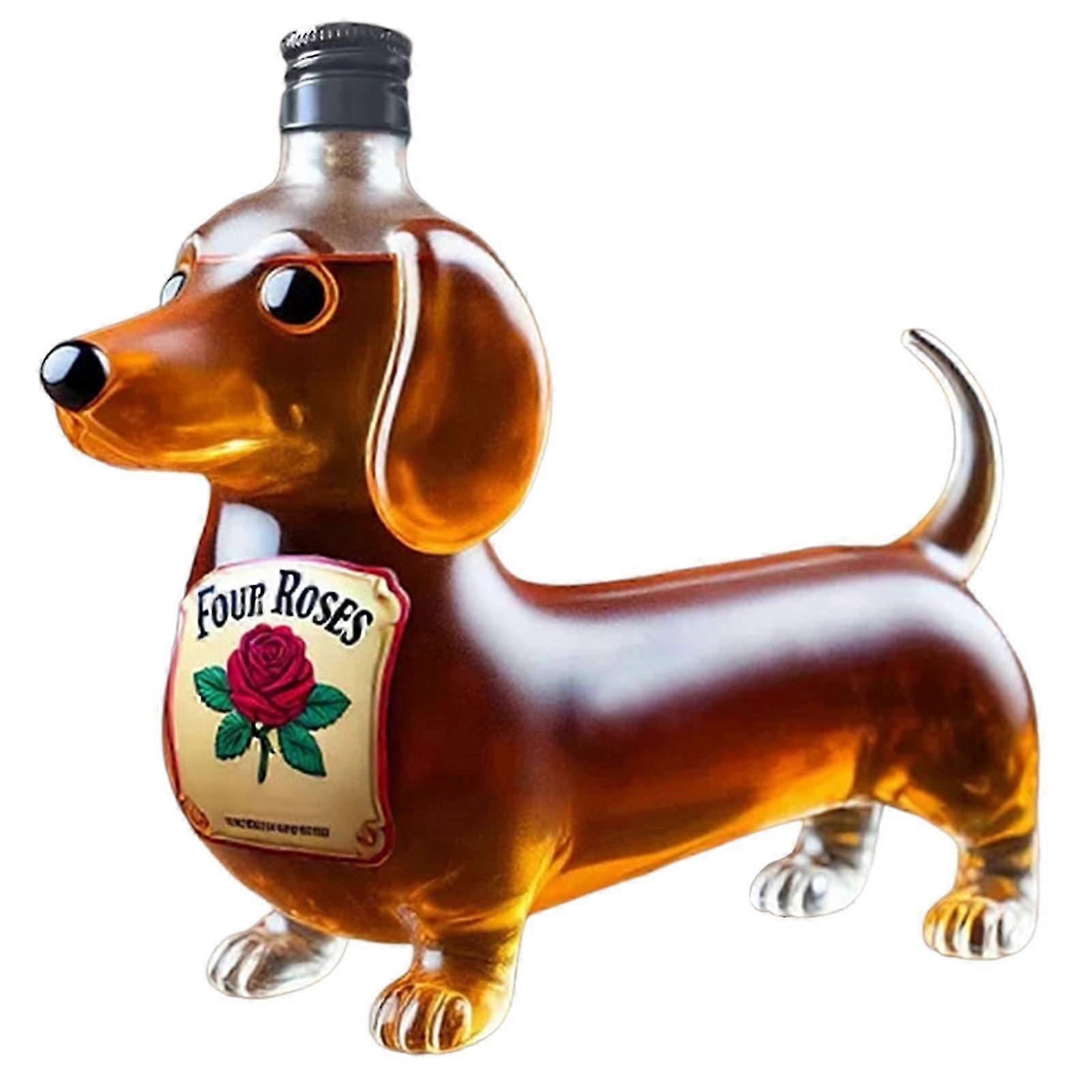 Unique Dog-shaped Decanter for Whiskey and Wine Liquor - Funny Dachshund Theme Bottles for Pet Lovers